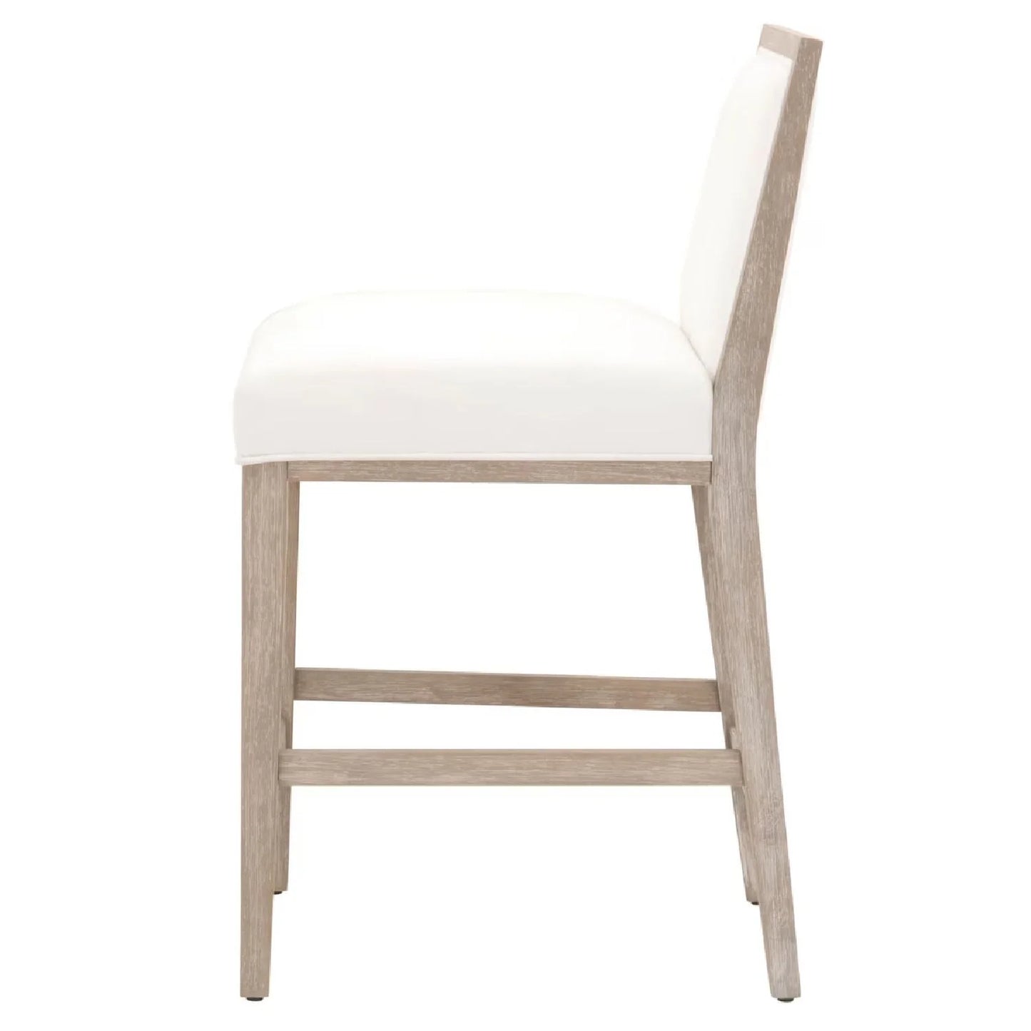 Luxury Upholstered Modern Wood Counter Stool Set European Style for Villa