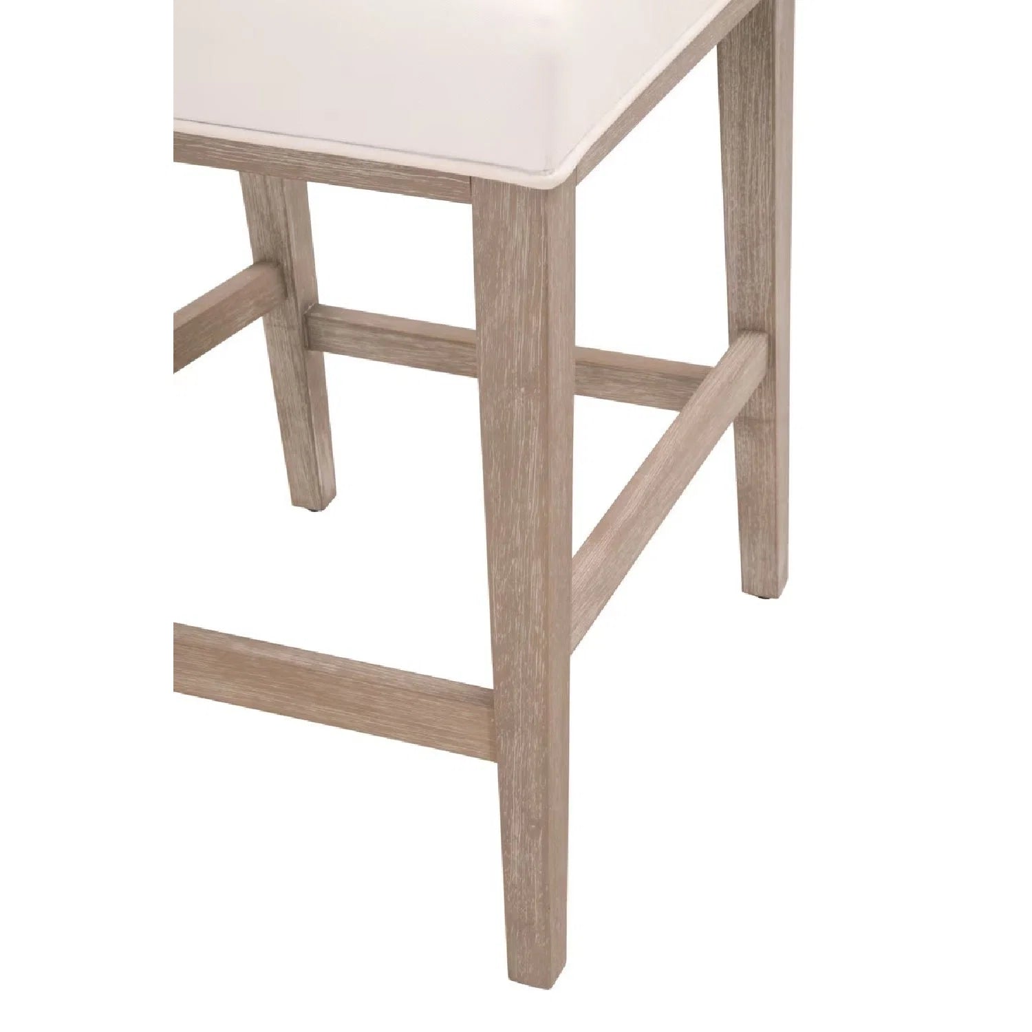 Luxury Upholstered Modern Wood Counter Stool Set European Style for Villa