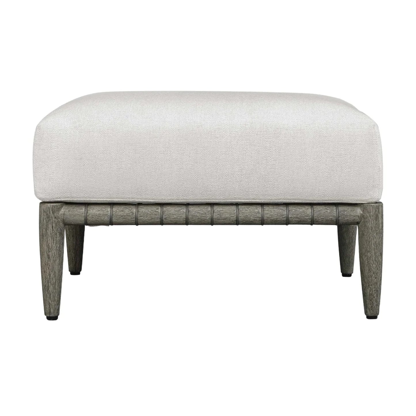 Luxury Upholstered Modern Wood Outdoor Ottoman European Style for Villa