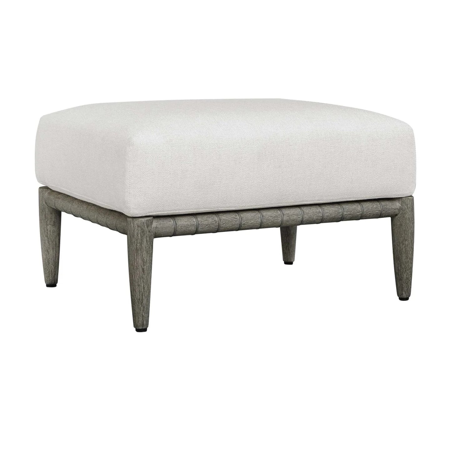 Luxury Upholstered Modern Wood Outdoor Ottoman European Style for Villa