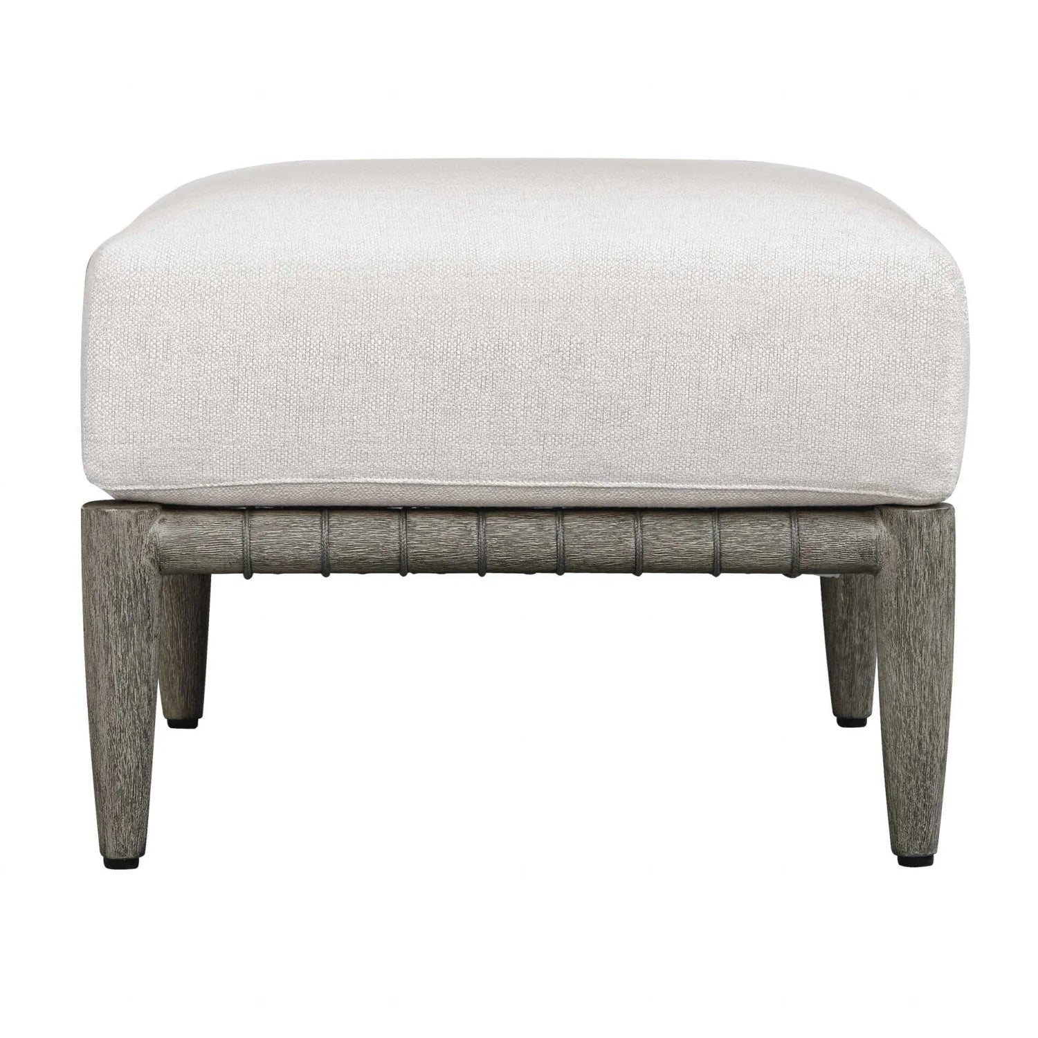 Luxury Upholstered Modern Wood Outdoor Ottoman European Style for Villa