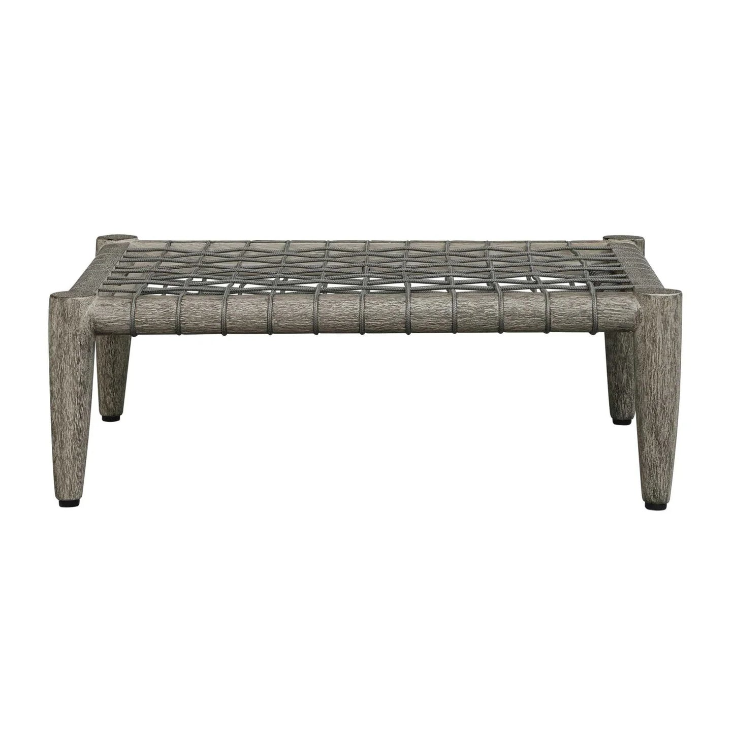 Luxury Upholstered Modern Wood Outdoor Ottoman European Style for Villa