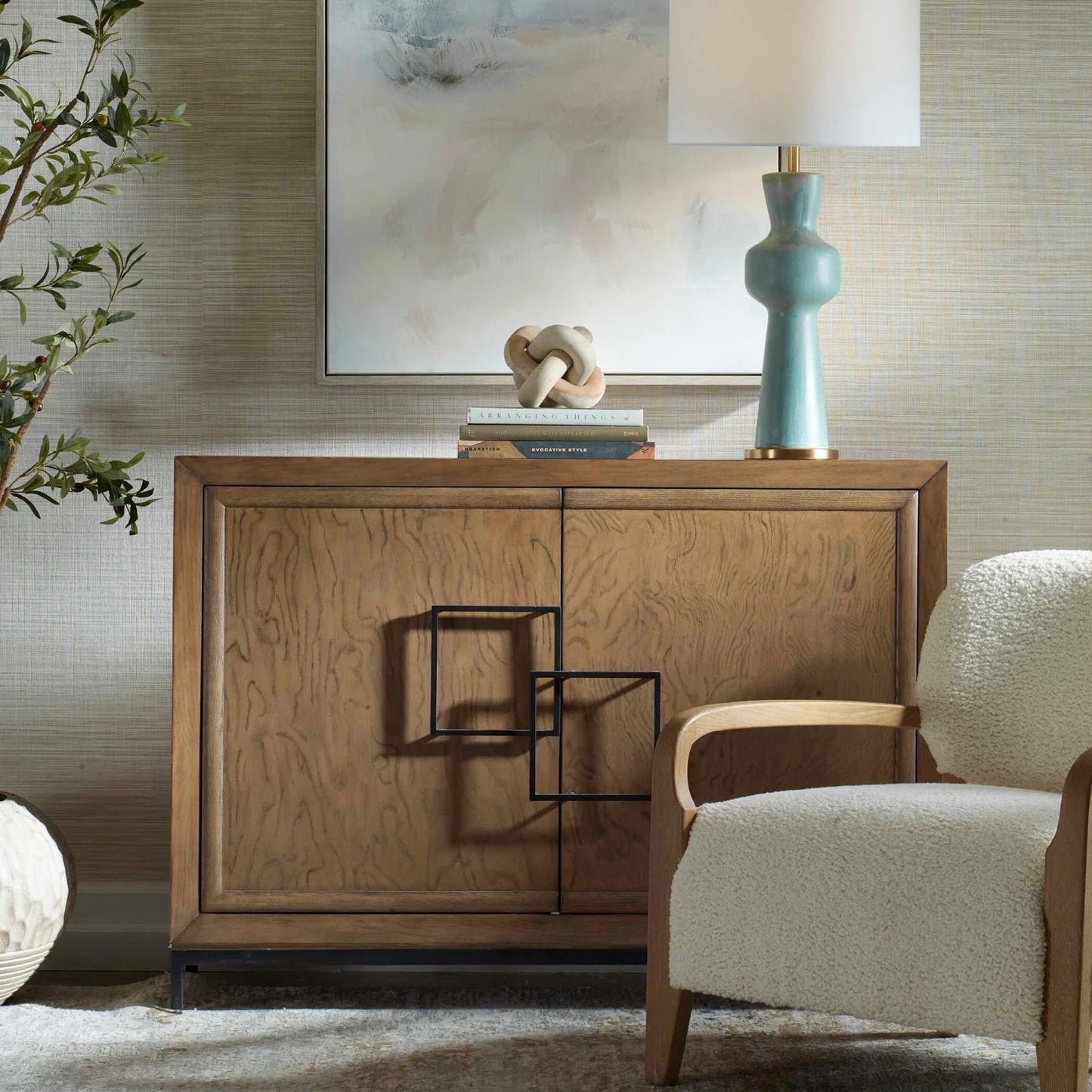 Luxury Upholstered Modern Wooden Cabinet European Style for Villa