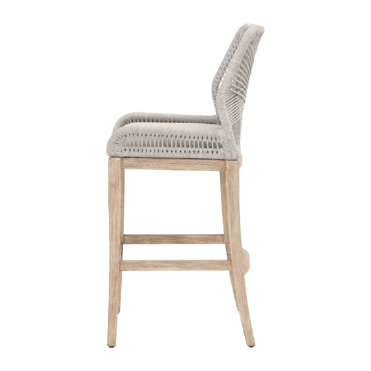 Luxury Upholstered Modern Woven Rope Bar Stool European Style for Villa