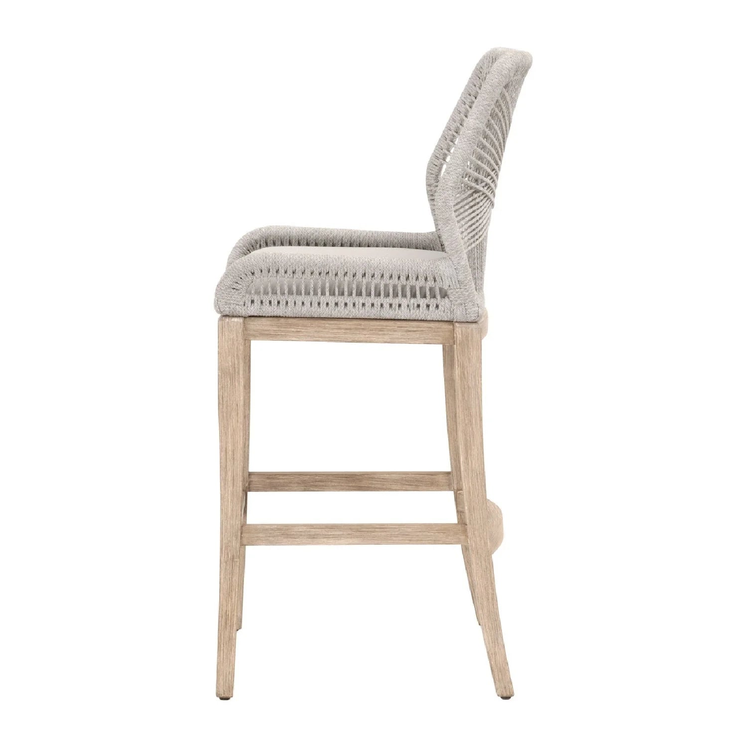 Luxury Upholstered Modern Woven Rope Bar Stool European Style for Villa