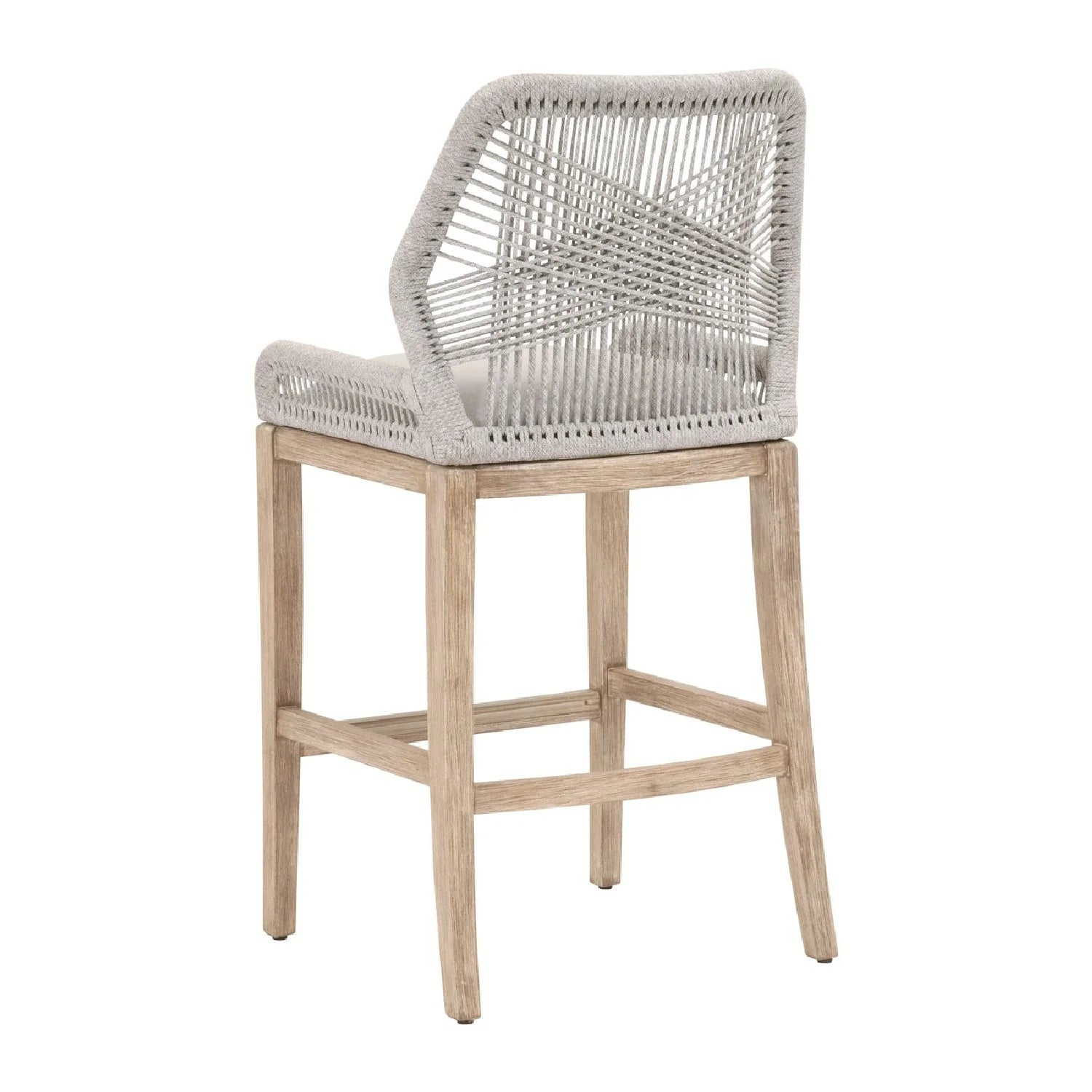 Luxury Upholstered Modern Woven Rope Bar Stool European Style for Villa