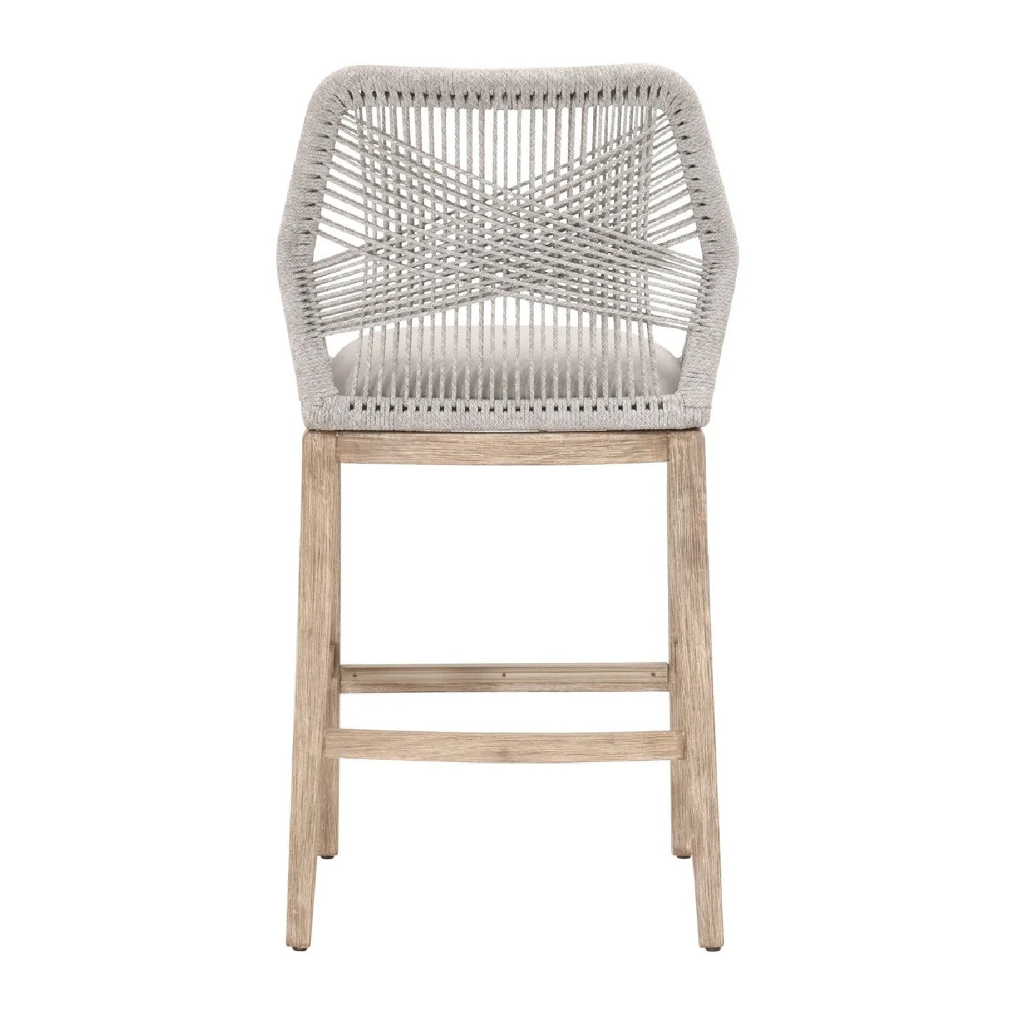 Luxury Upholstered Modern Woven Rope Bar Stool European Style for Villa