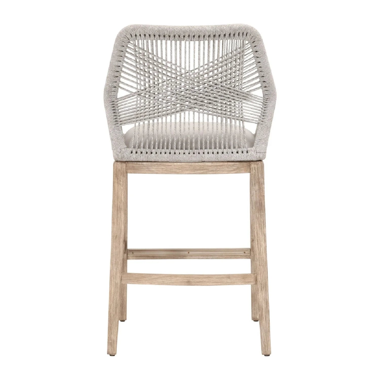 Luxury Upholstered Modern Woven Rope Bar Stool European Style for Villa