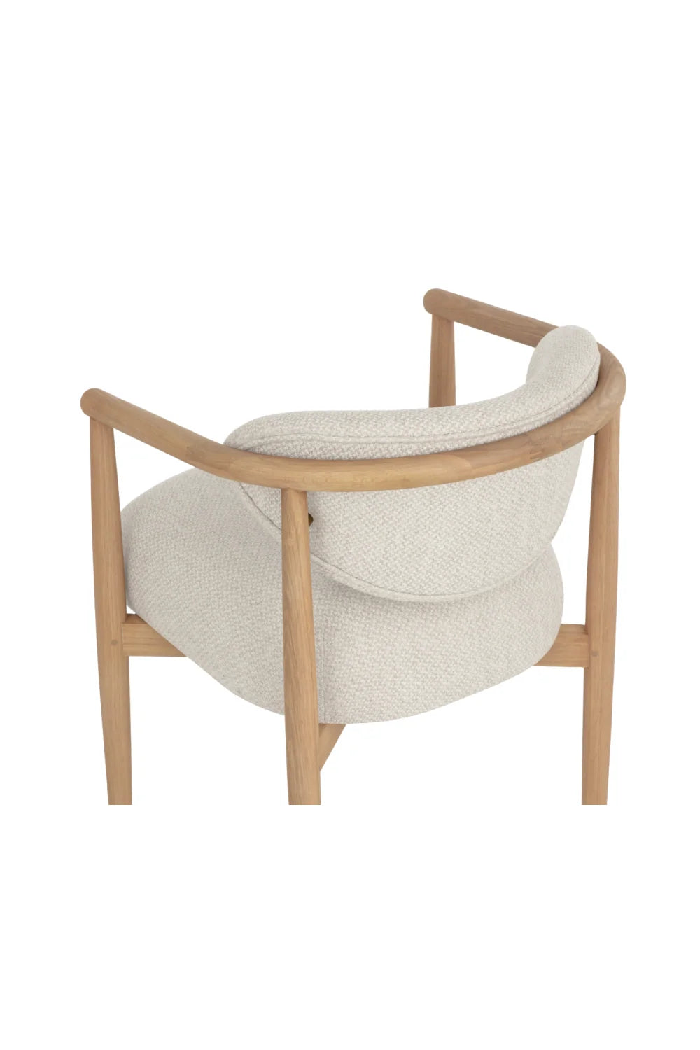 Luxury Upholstered Oak Modern Dining Armchair European Style for Villa
