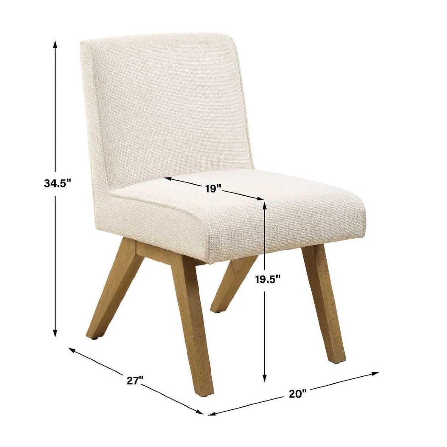 Luxury Upholstered Oak Modern Dining Chair European Style for Villa