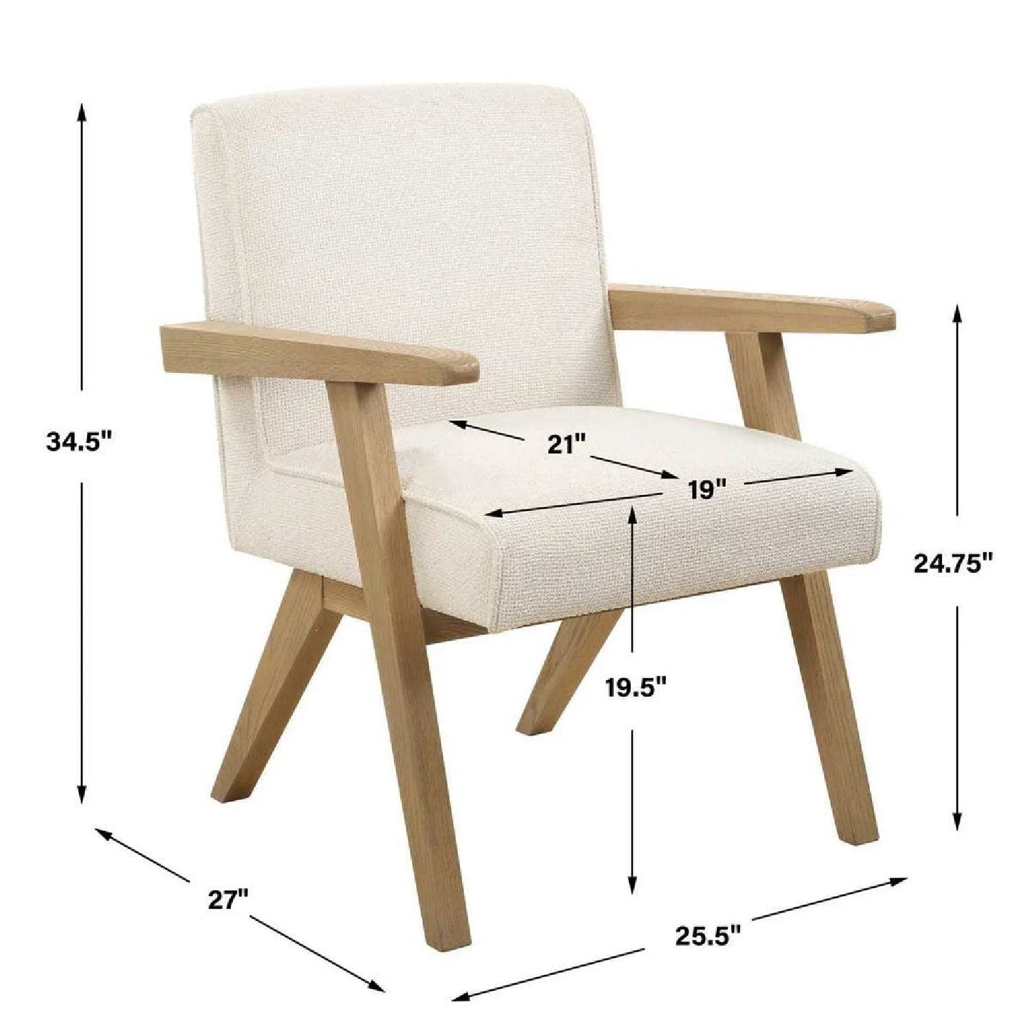 Luxury Upholstered Oak Modern Dining Chair European Style for Villa