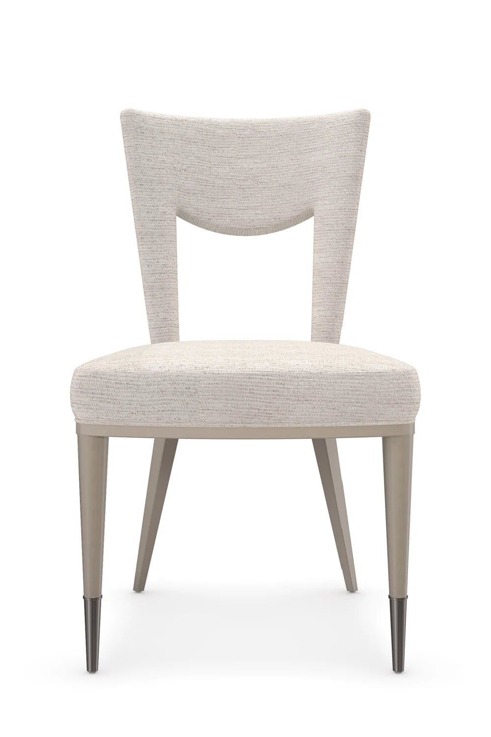 Luxury Upholstered Open-Back Modern Dining Chair European Style for Villa
