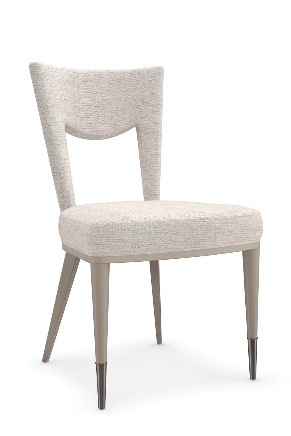Luxury Upholstered Open-Back Modern Dining Chair European Style for Villa