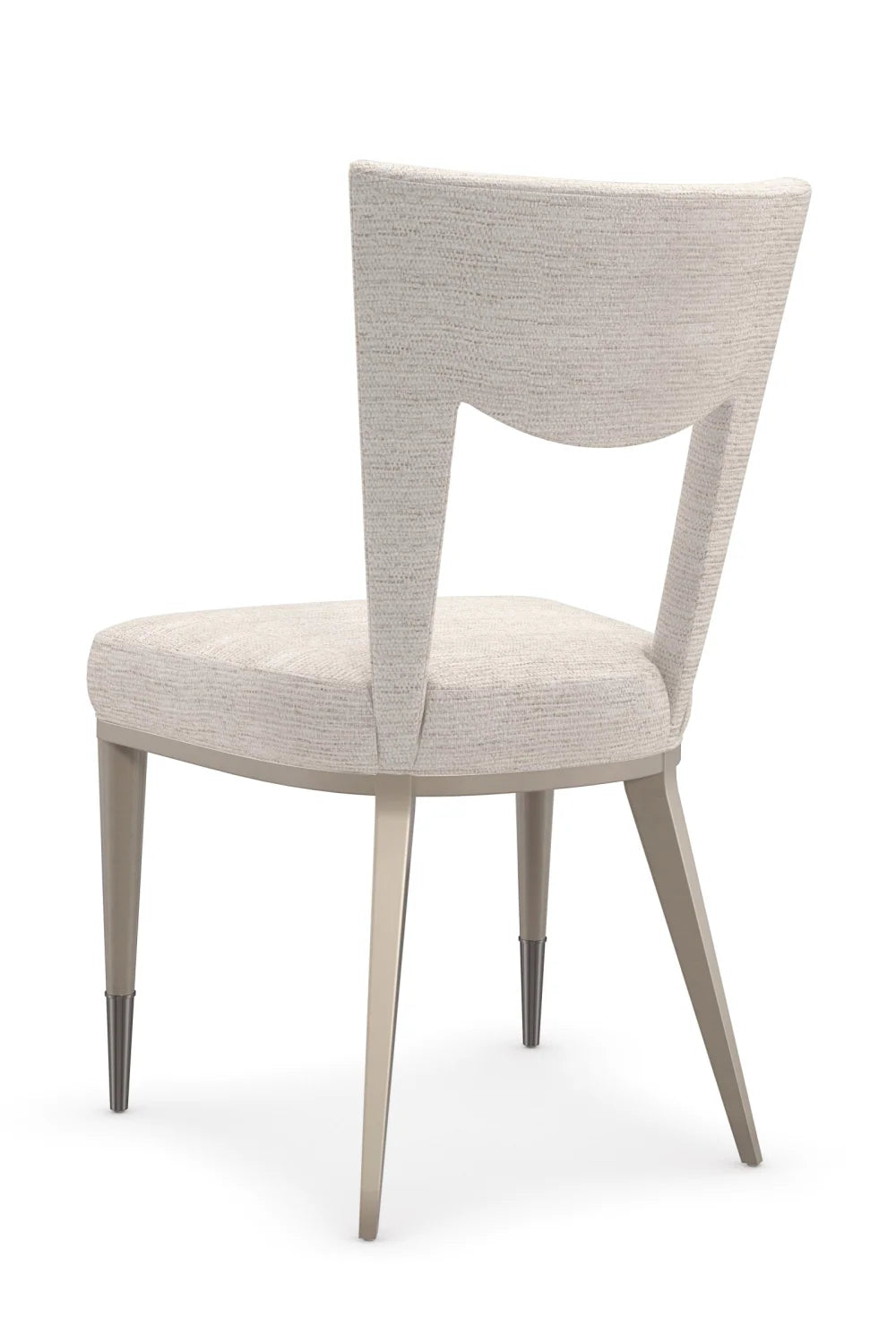 Luxury Upholstered Open-Back Modern Dining Chair European Style for Villa