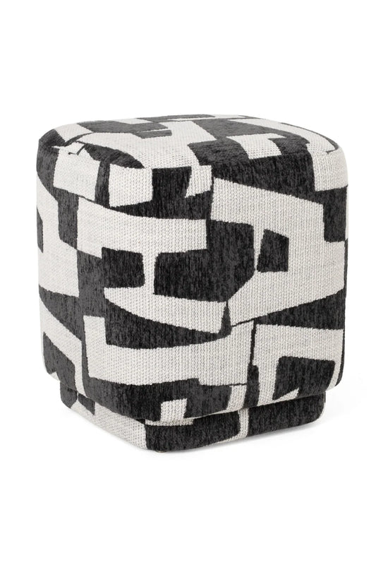 Luxury Upholstered Patterned Ottoman European Style for Villa