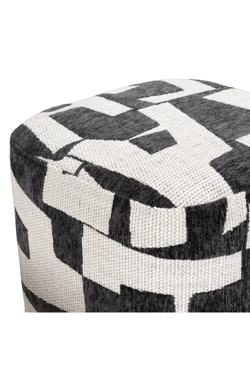 Luxury Upholstered Patterned Ottoman European Style for Villa