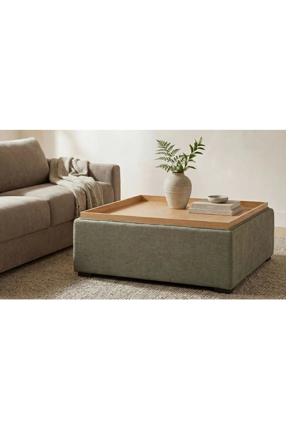 Luxury Upholstered Square Storage Ottoman European Style for Villa
