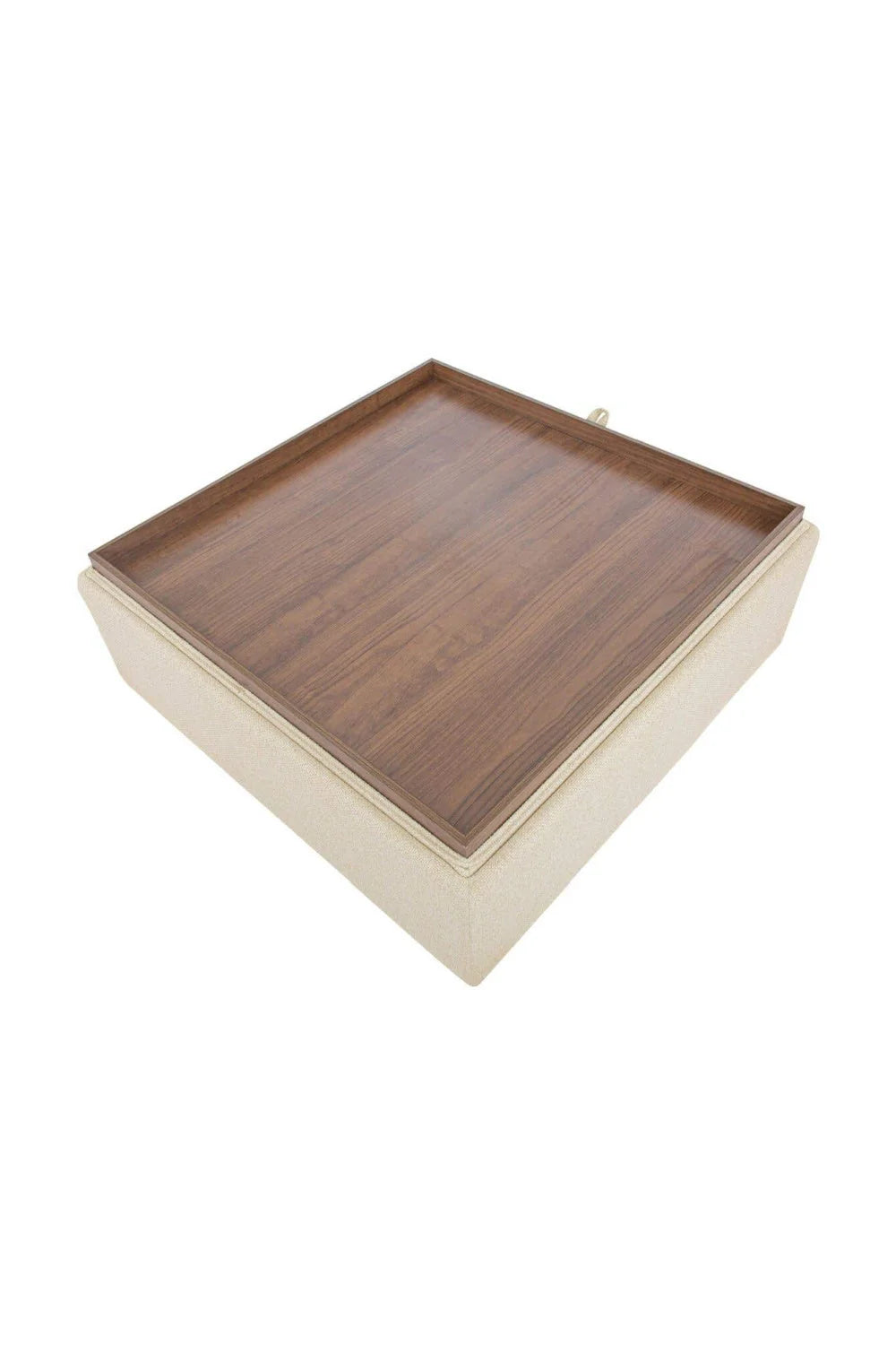 Luxury Upholstered Square Storage Ottoman European Style for Villa