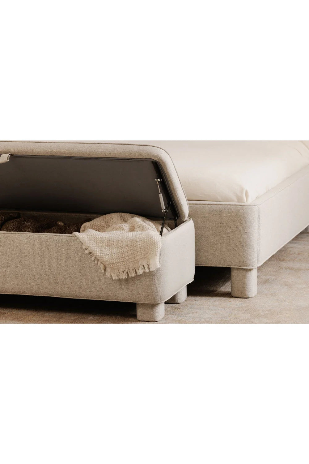 Luxury Upholstered Storage Bench European Style for Villa