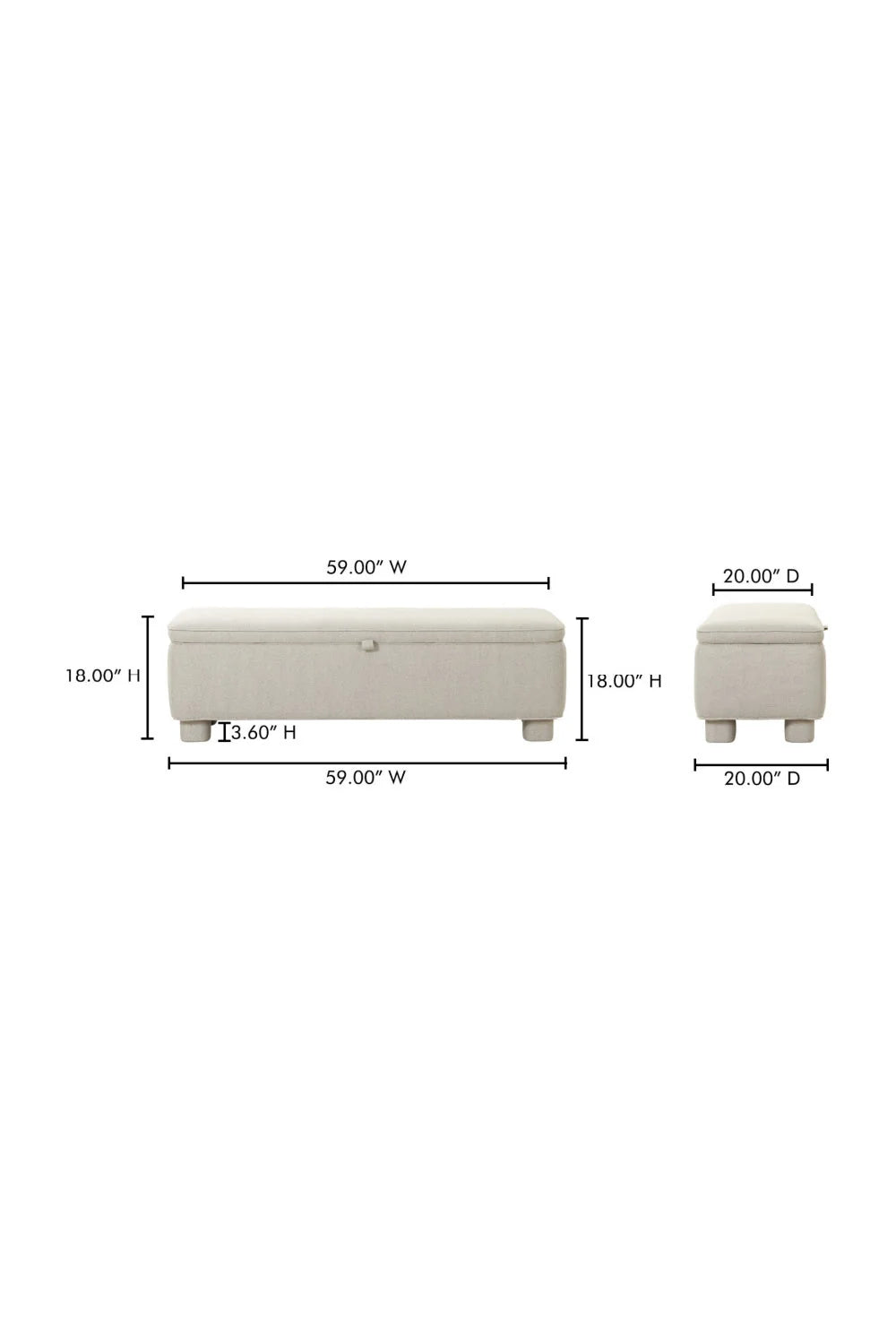 Luxury Upholstered Storage Bench European Style for Villa