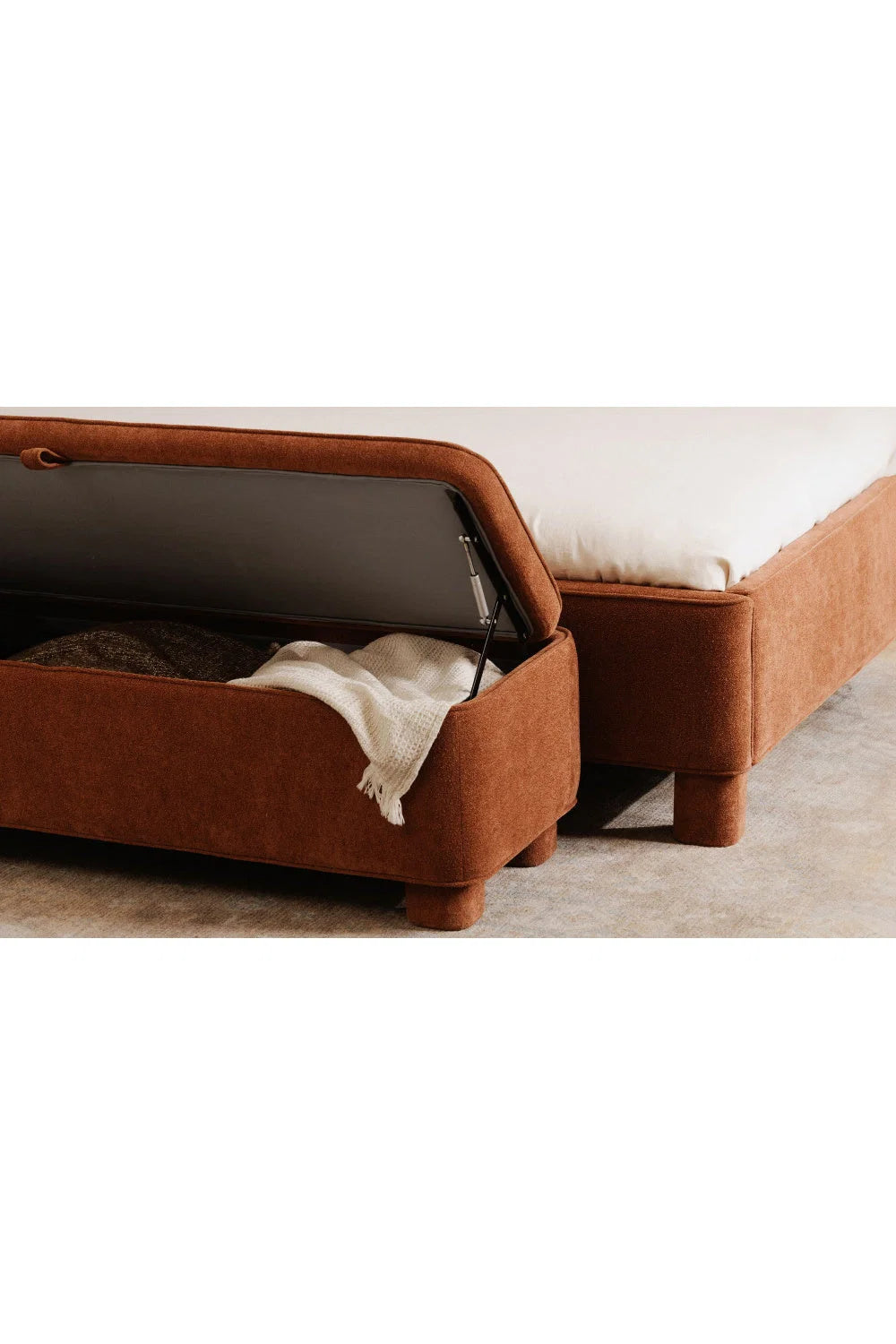 Luxury Upholstered Storage Bench European Style for Villa