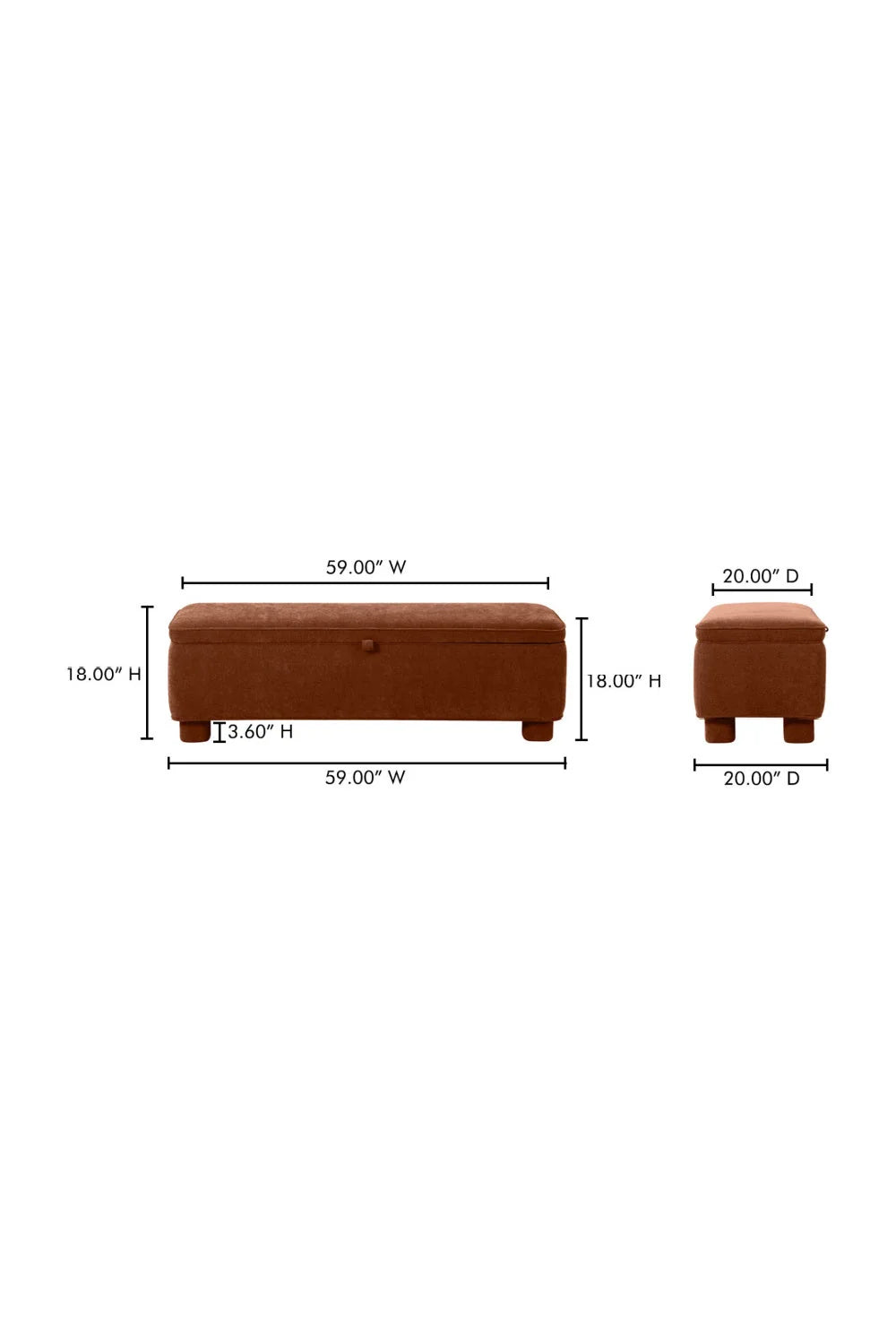 Luxury Upholstered Storage Bench European Style for Villa