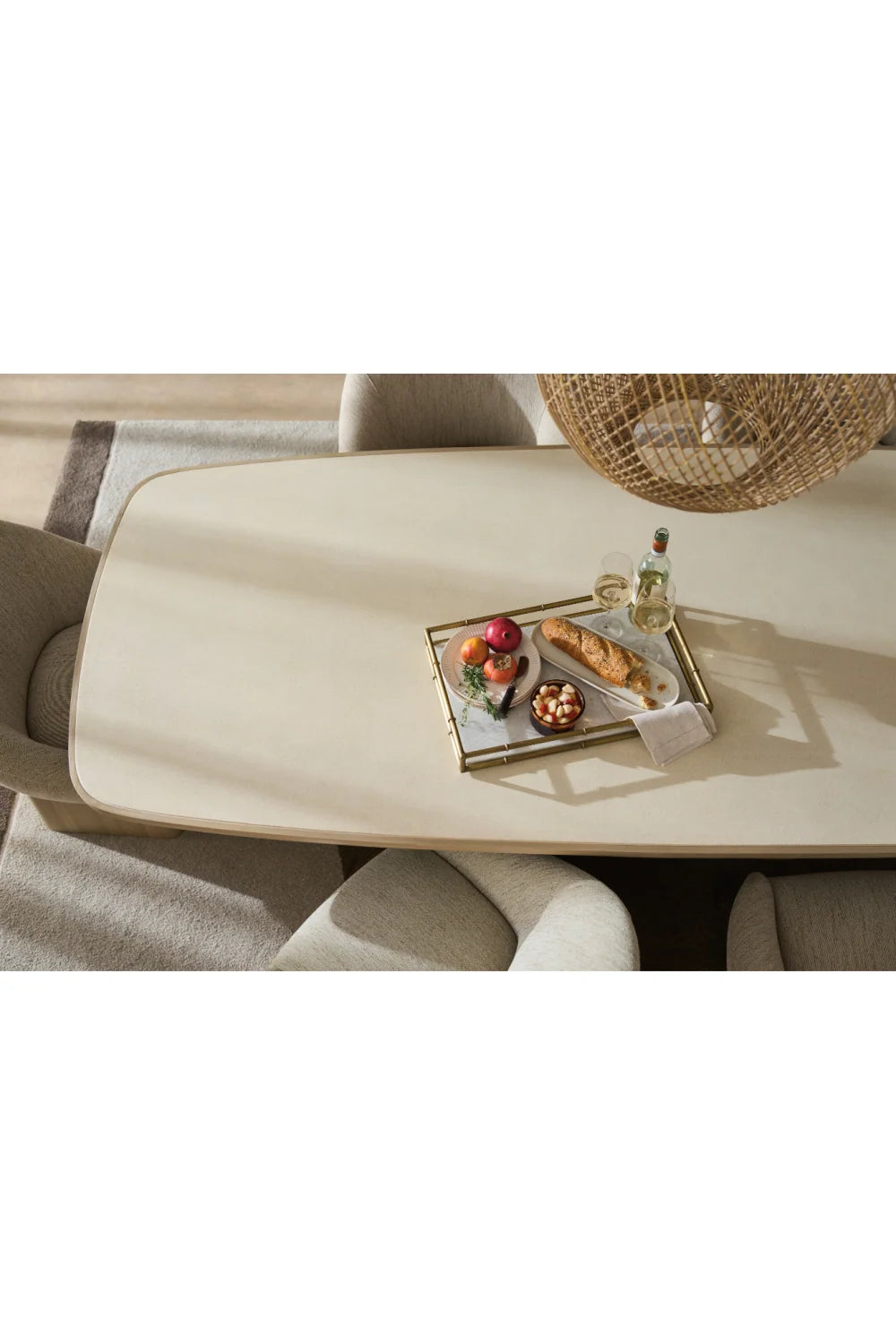 Luxury Upholstered Swivel Dining Chair European Style for Villa