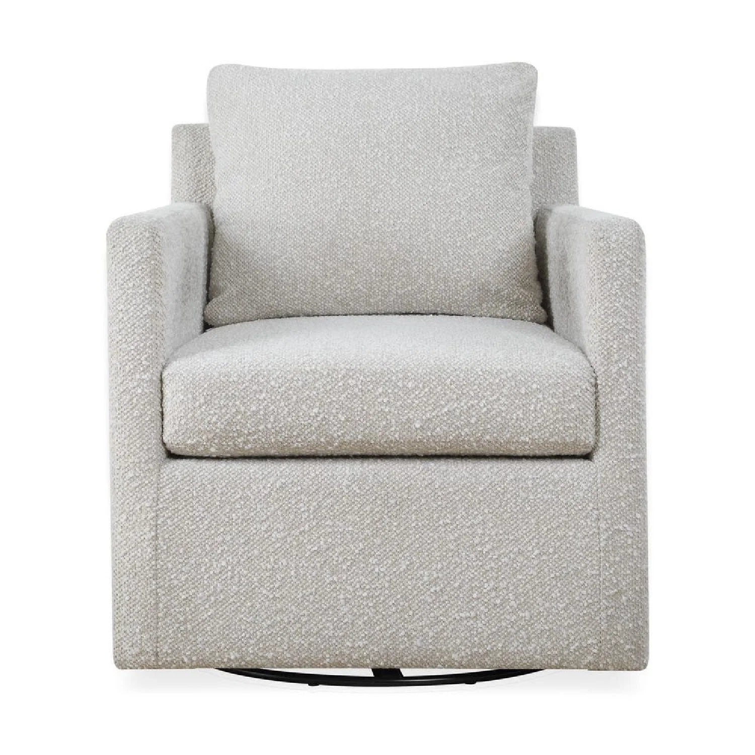 Luxury Upholstered Swivel Glider Armchair Modern Italian Style for Villa