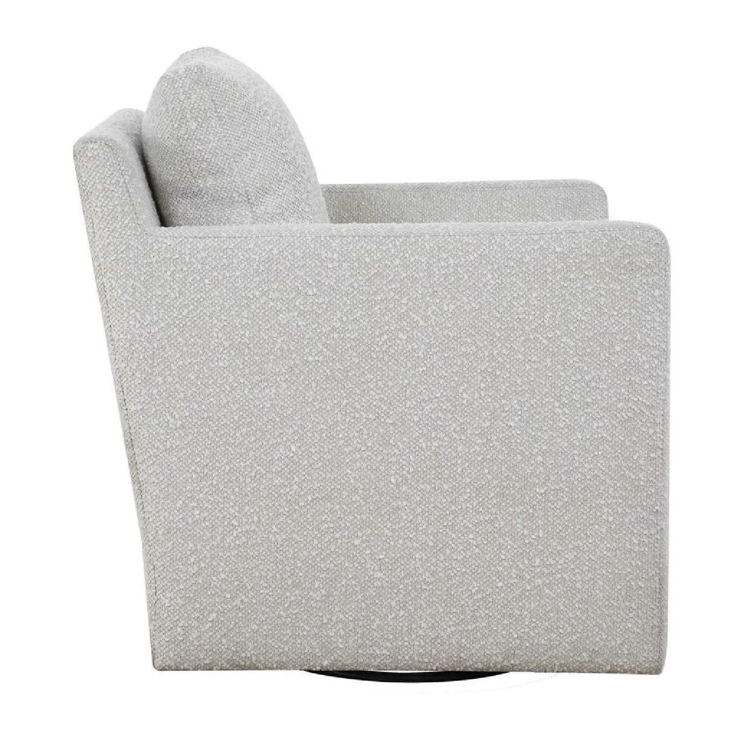 Luxury Upholstered Swivel Glider Armchair Modern Italian Style for Villa
