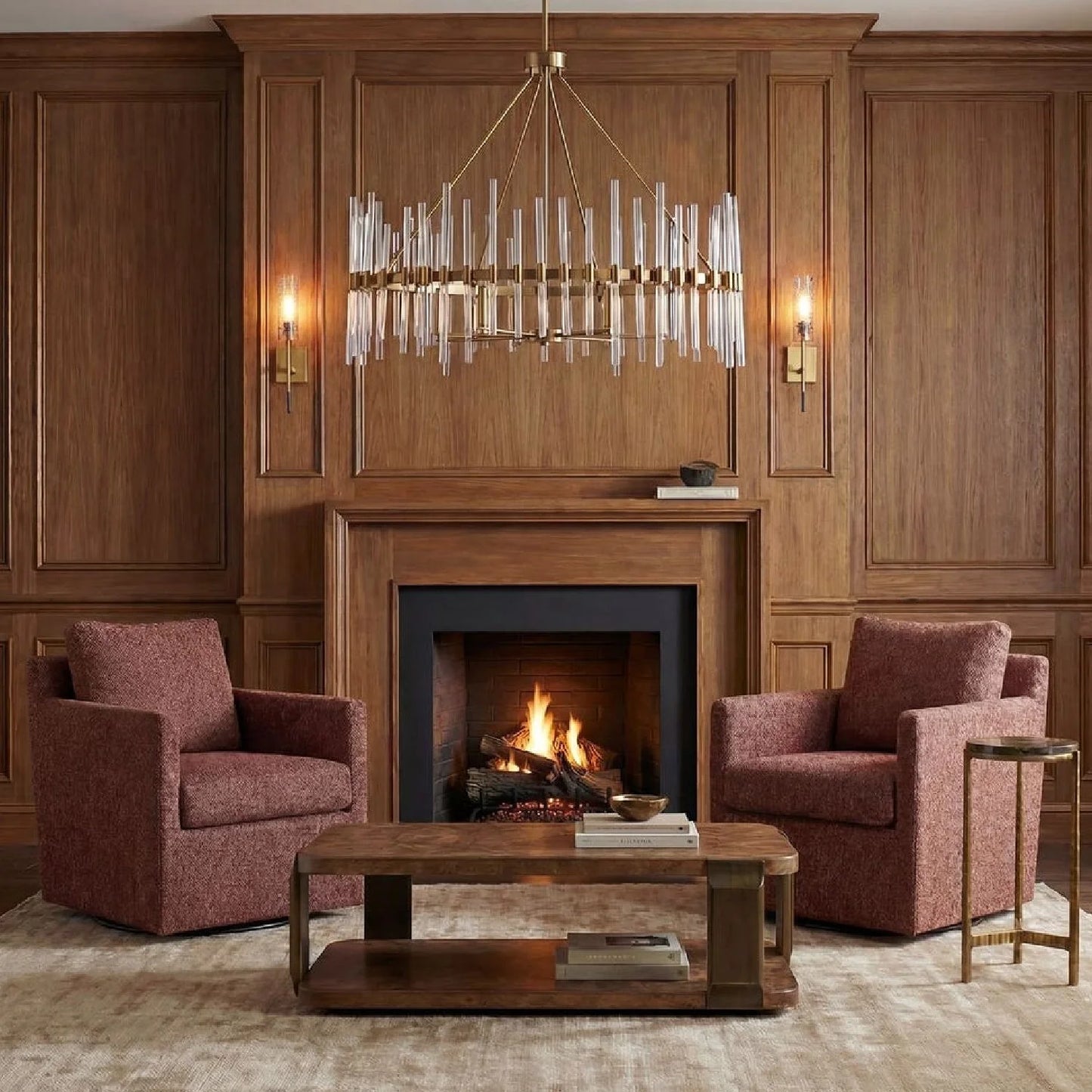 Luxury Upholstered Swivel Glider Armchair Modern Italian Style for Villa