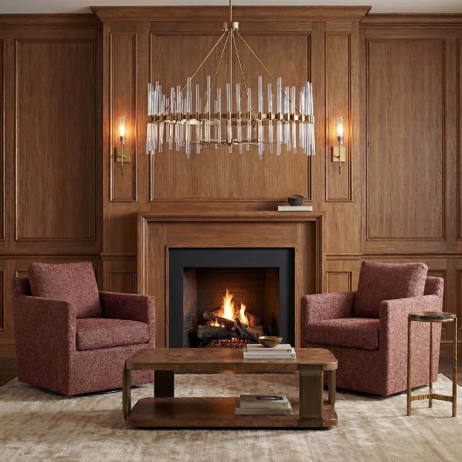 Luxury Upholstered Swivel Glider Armchair Modern Italian Style for Villa