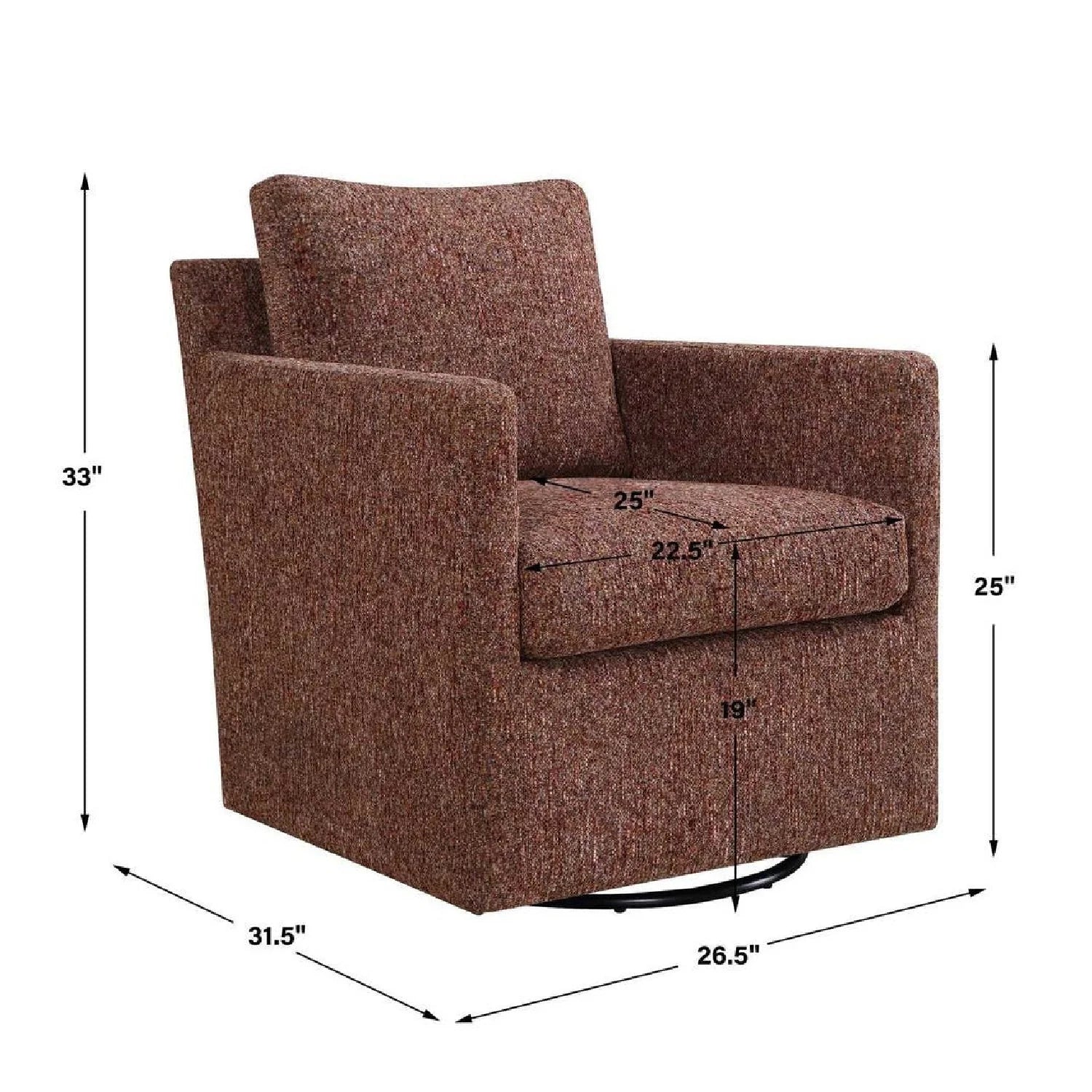 Luxury Upholstered Swivel Glider Armchair Modern Italian Style for Villa