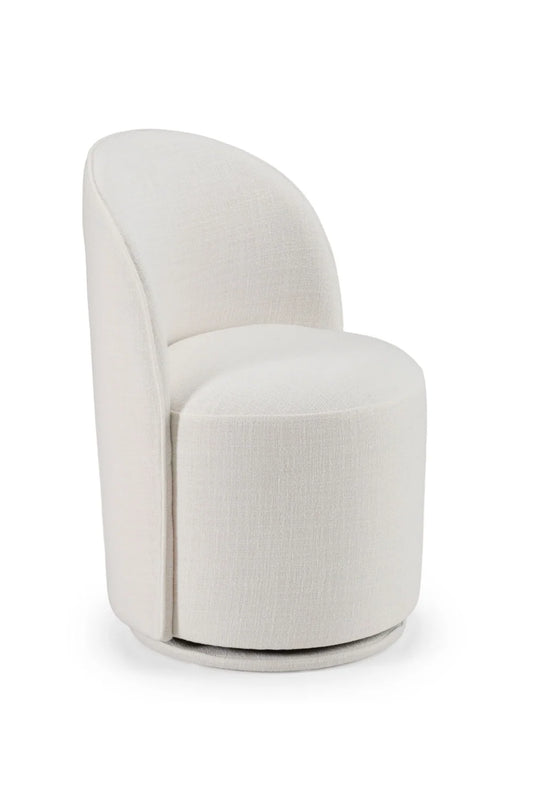 Luxury Upholstered Swivel Modern Dining Armchair European Style for Villa