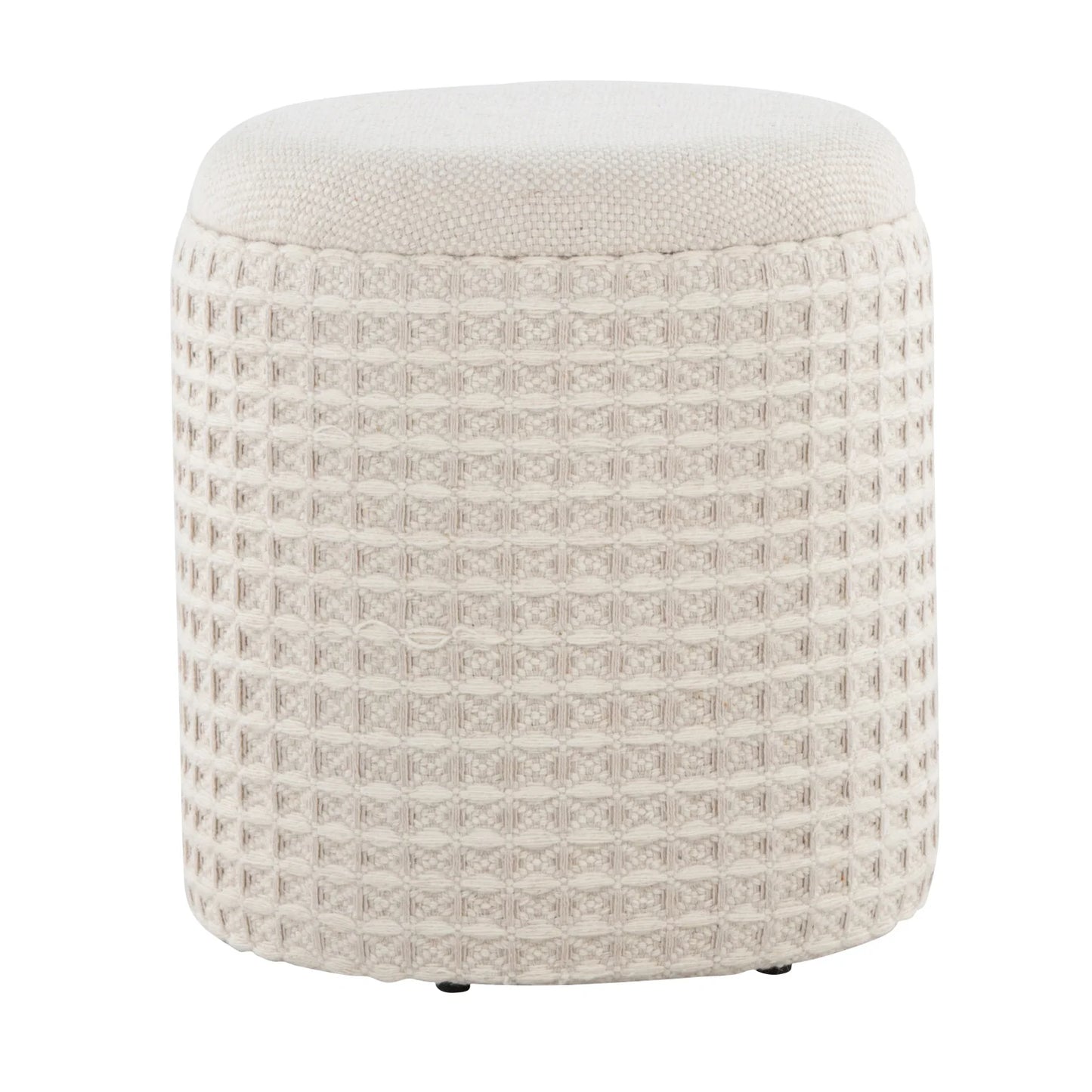 Luxury Upholstered Textured Storage Ottoman European Style for Villa