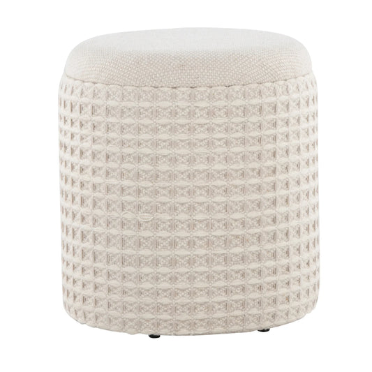 Luxury Upholstered Textured Storage Ottoman European Style for Villa