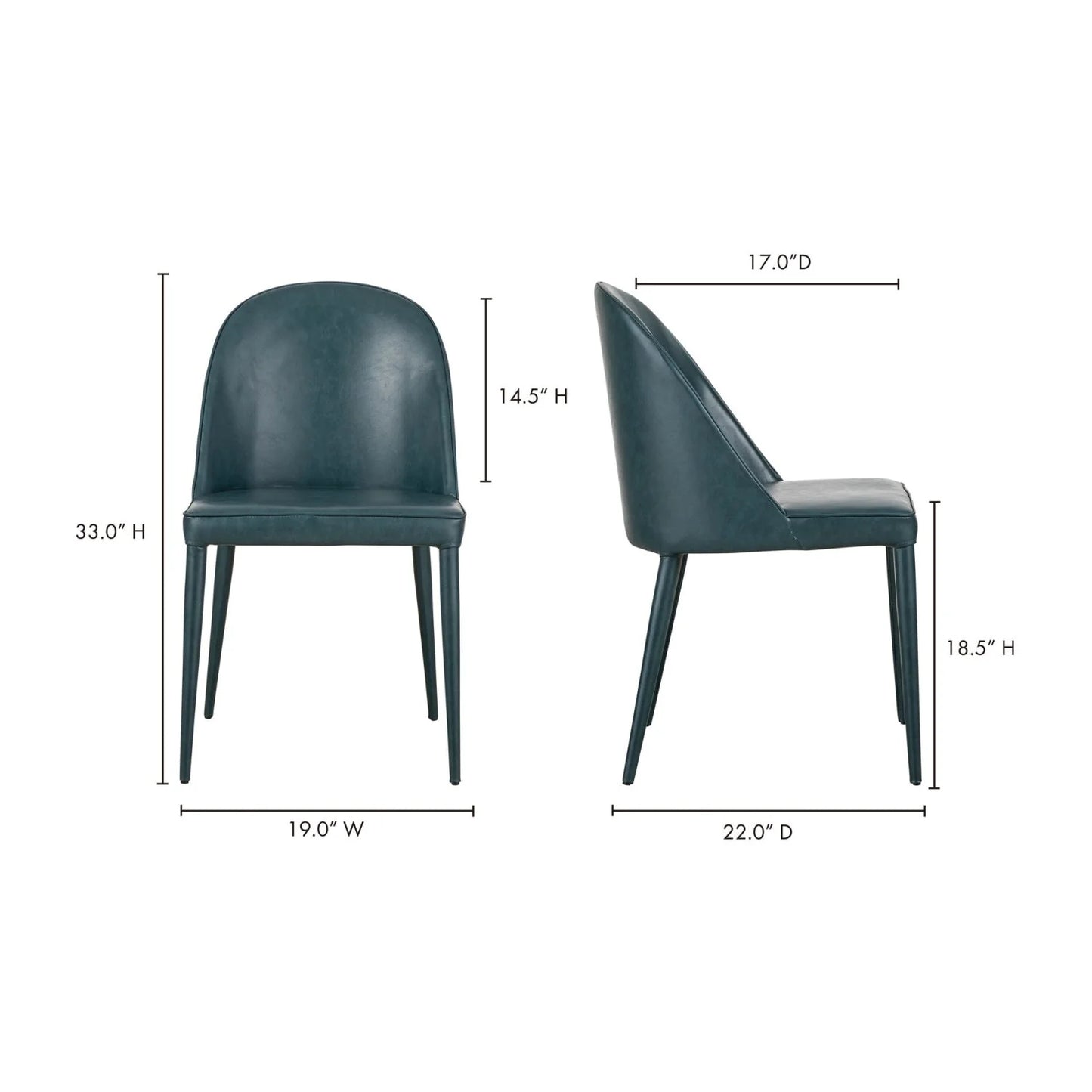 Luxury Upholstered Vegan Leather Modern Dining Chair European Style for Villa