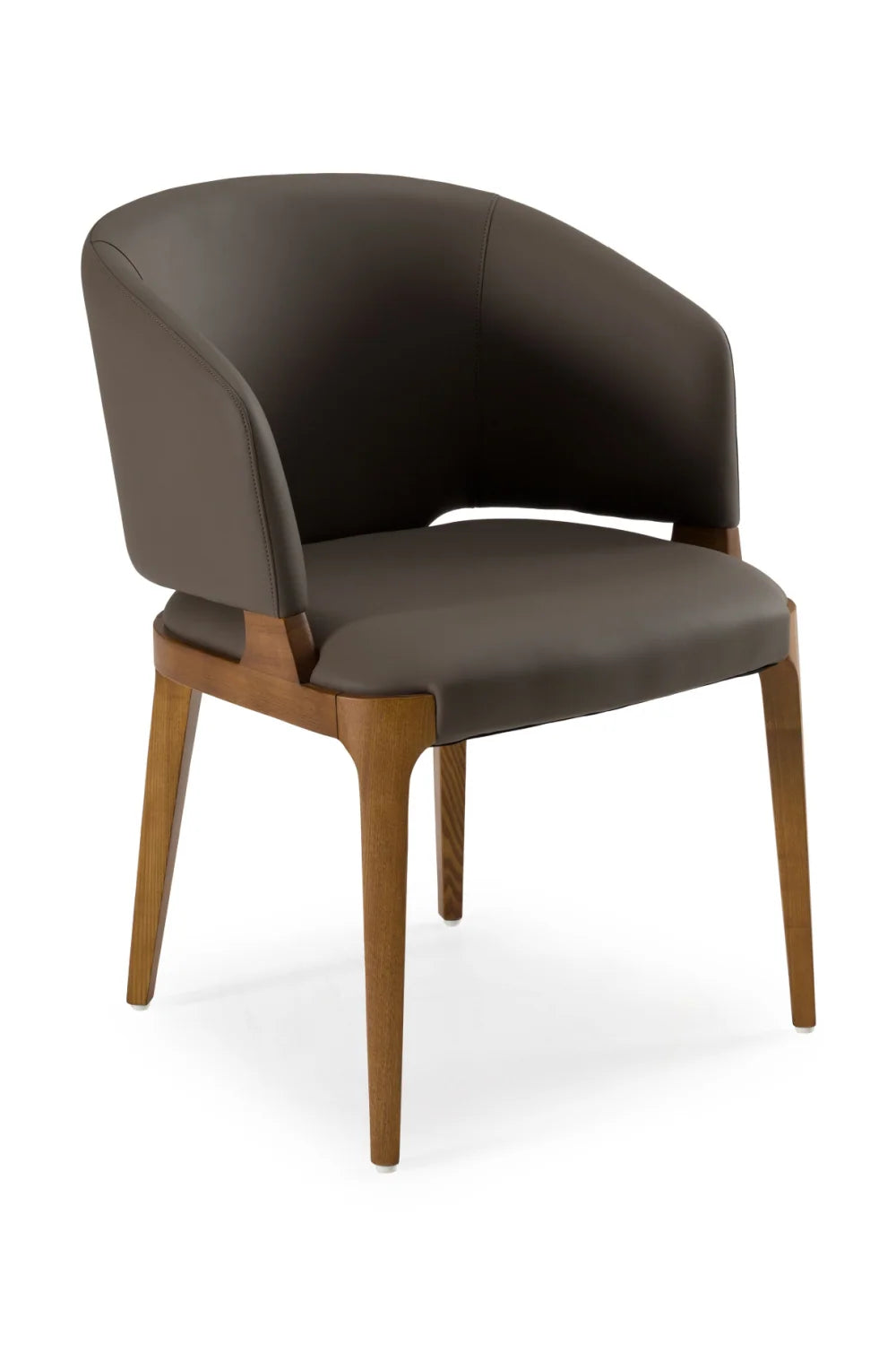 Luxury Upholstered Vegan Leather Modern Dining Chair European Style for Villa