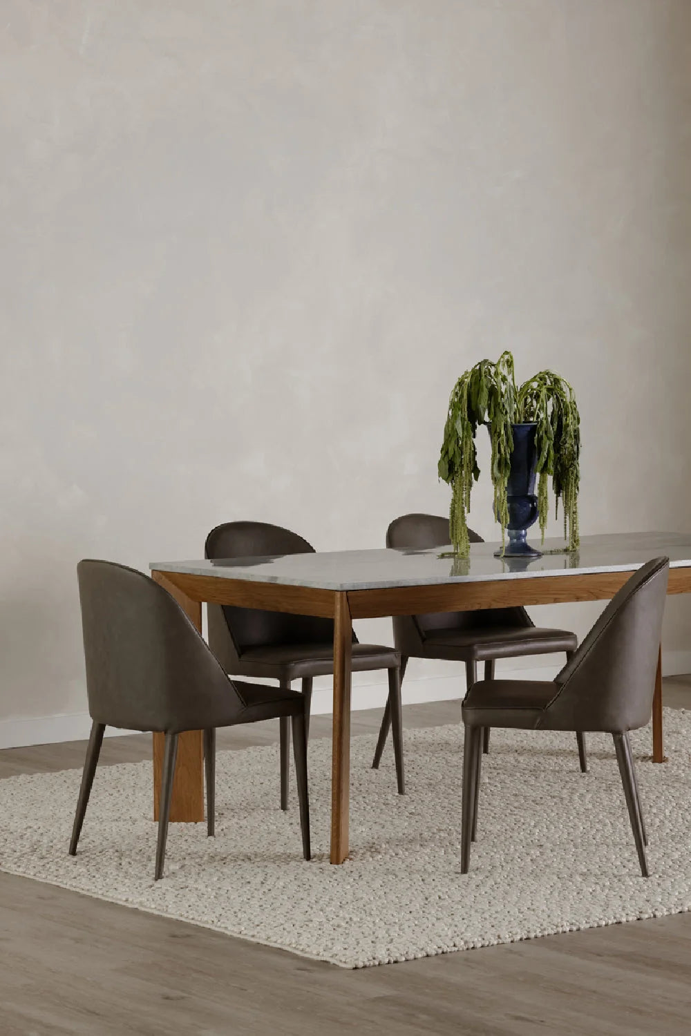 Luxury Upholstered Vegan Leather Modern Dining Chair European Style for Villa