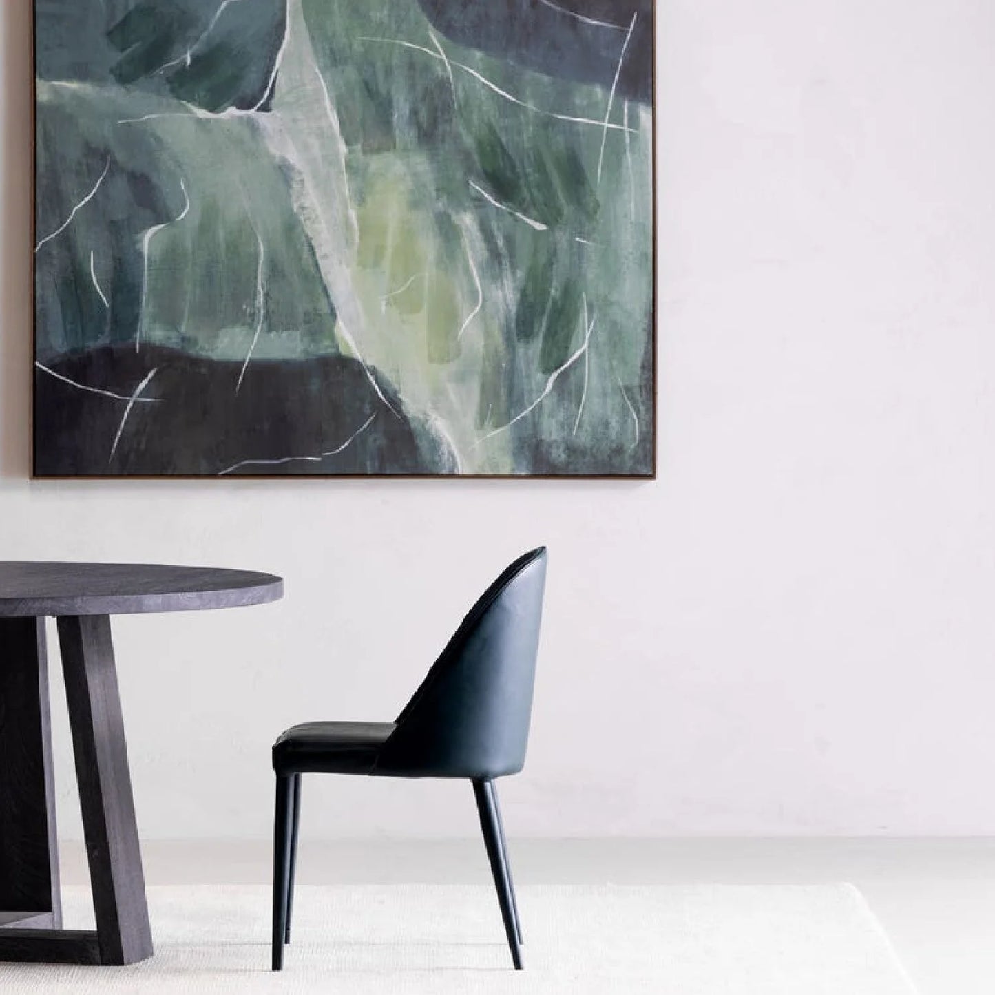 Luxury Upholstered Vegan Leather Modern Dining Chair European Style for Villa