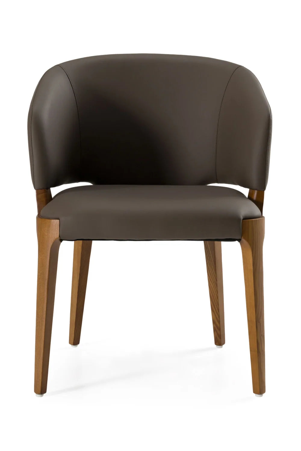 Luxury Upholstered Vegan Leather Modern Dining Chair European Style for Villa