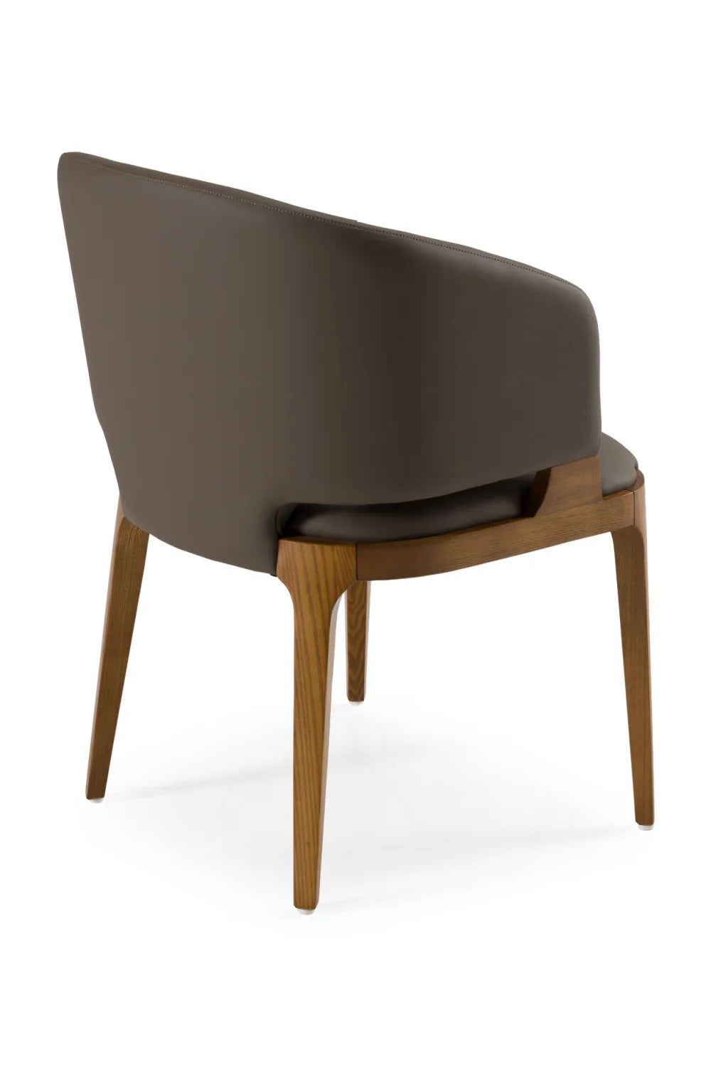 Luxury Upholstered Vegan Leather Modern Dining Chair European Style for Villa