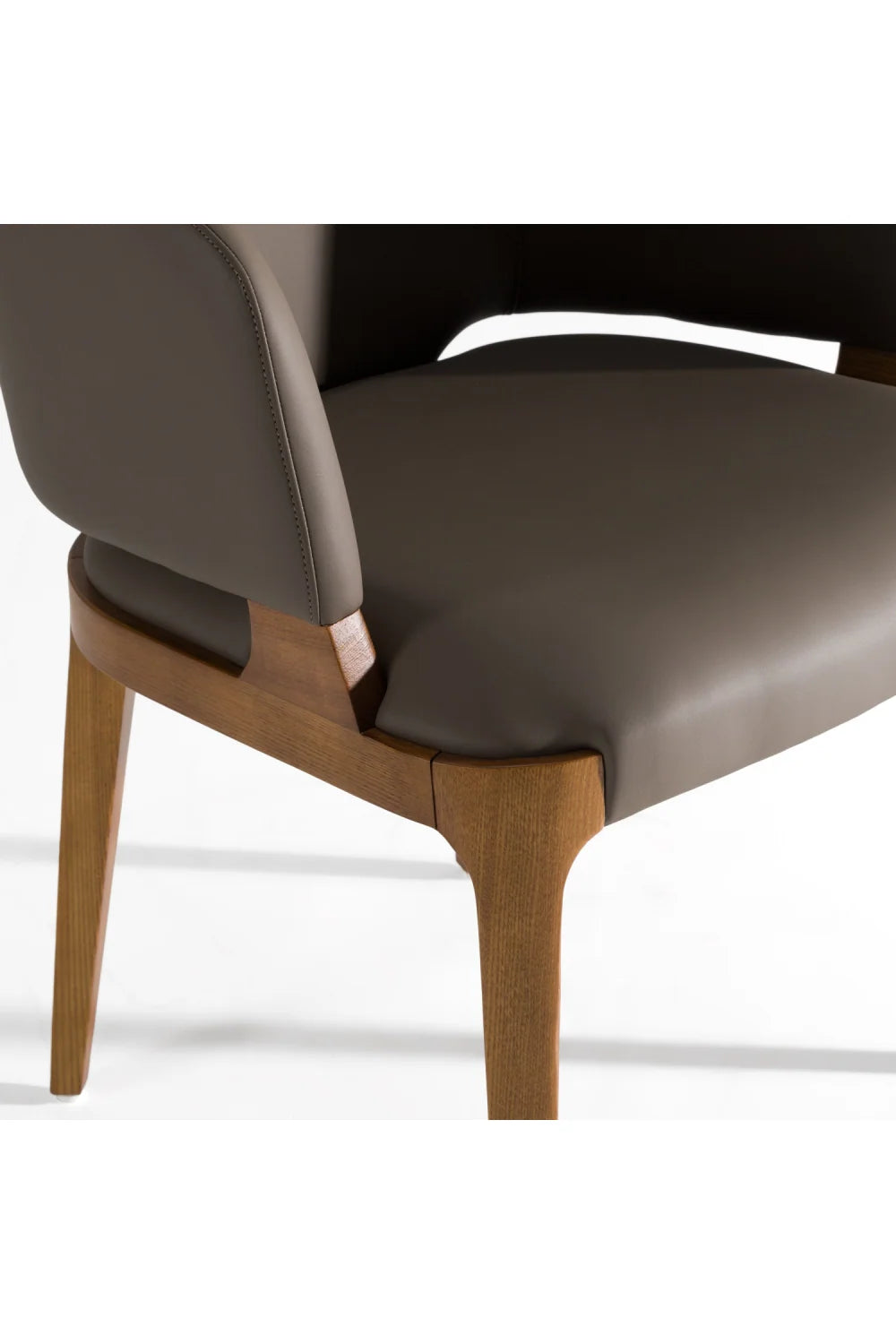 Luxury Upholstered Vegan Leather Modern Dining Chair European Style for Villa