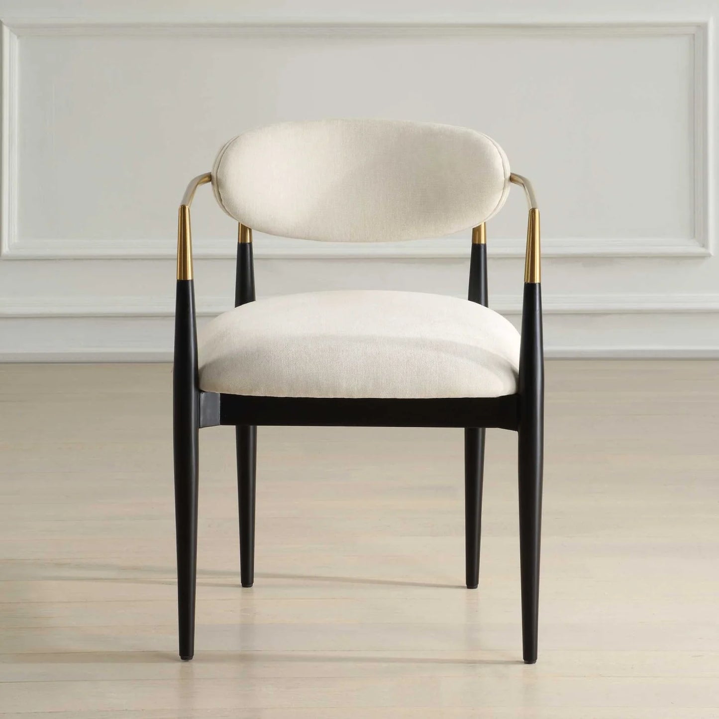 Luxury Upholstered Velvet Modern Dining Armchair European Style for Villa