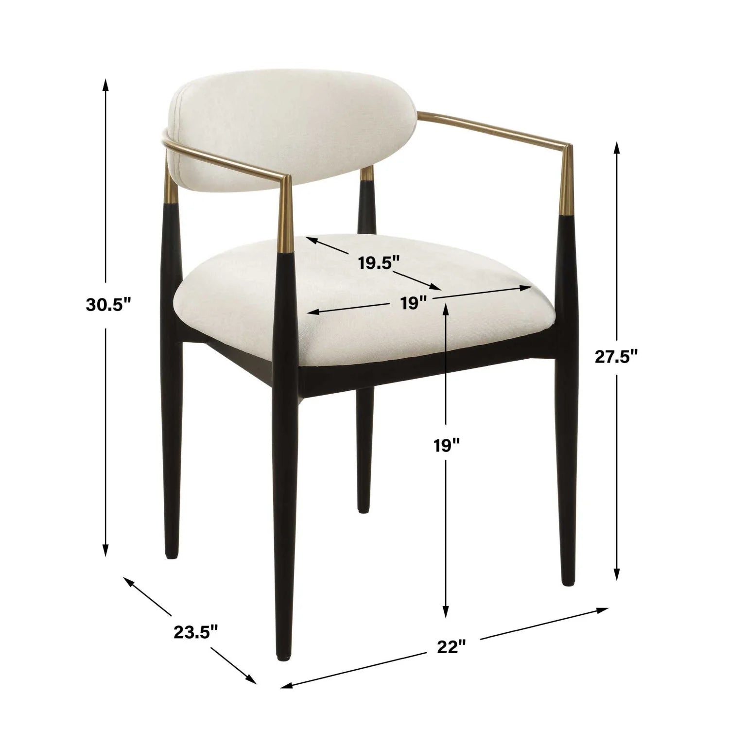 Luxury Upholstered Velvet Modern Dining Armchair European Style for Villa