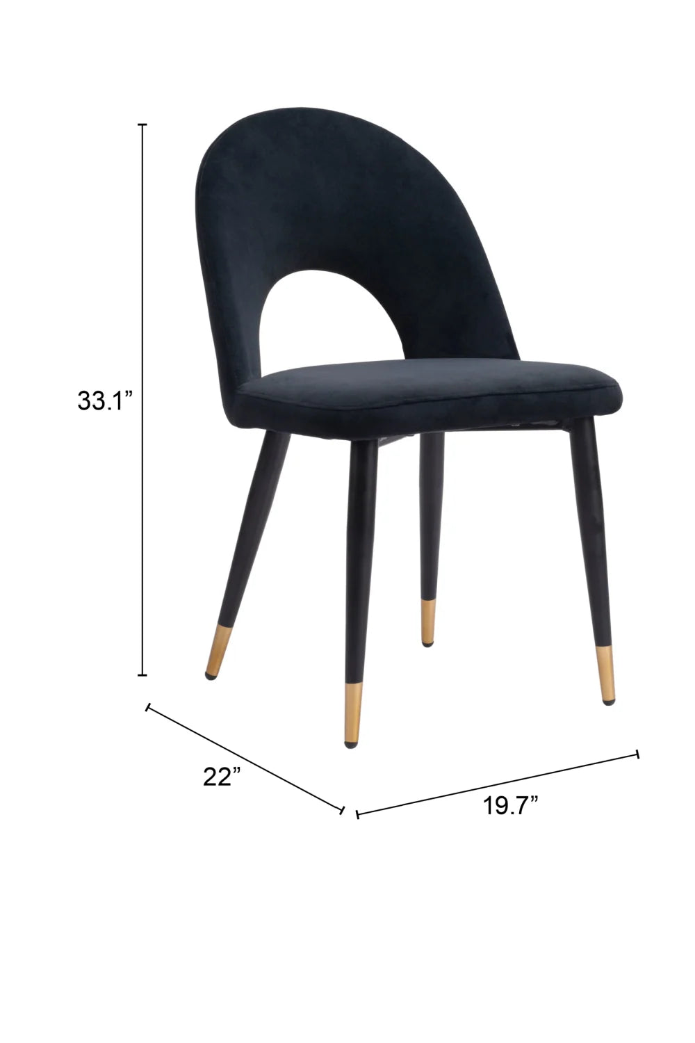 Luxury Upholstered Velvet Modern Dining Chair European Style for Villa