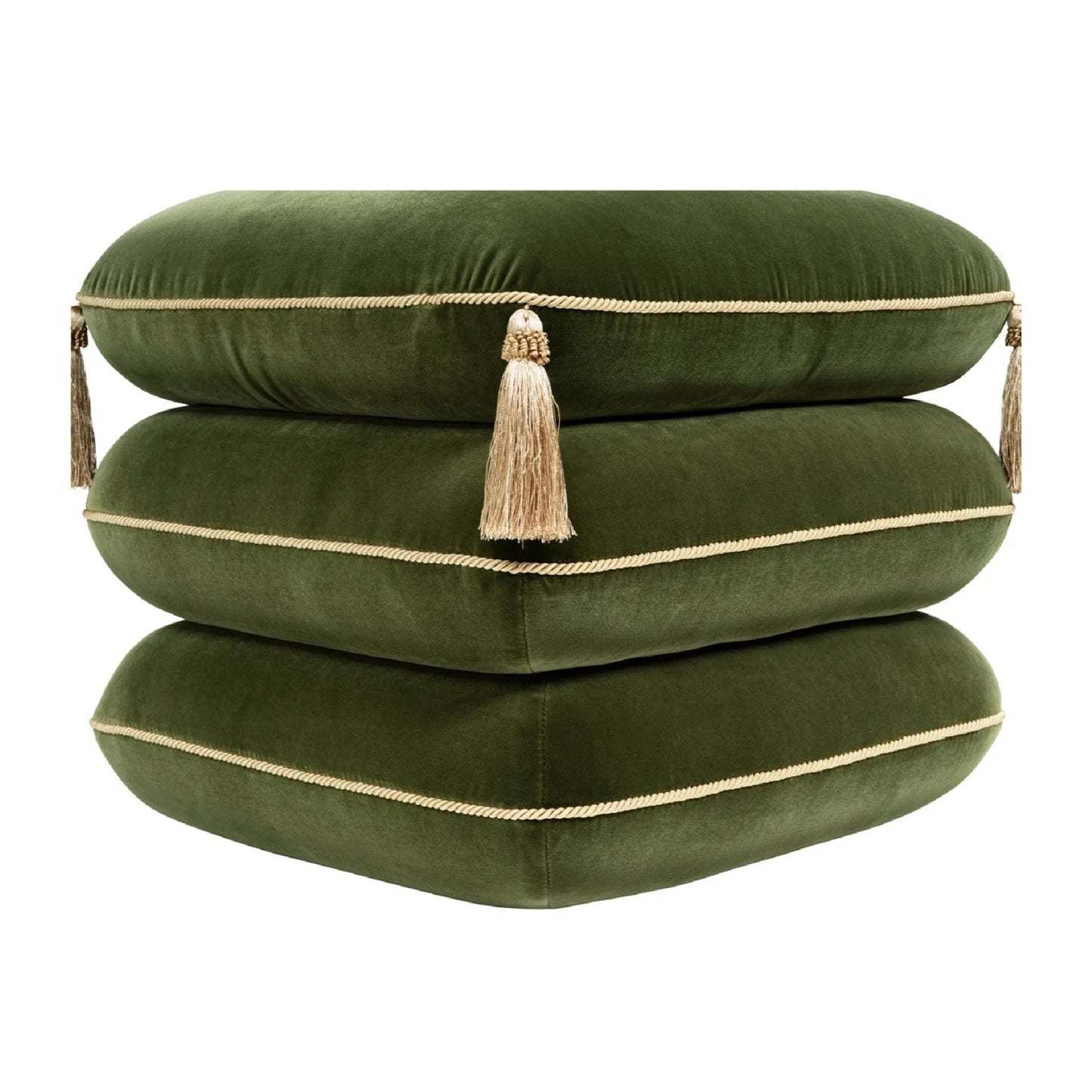 Luxury Upholstered Velvet Ottoman European Style for Villa