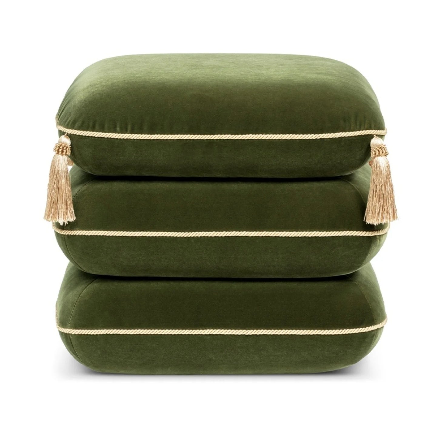 Luxury Upholstered Velvet Ottoman European Style for Villa