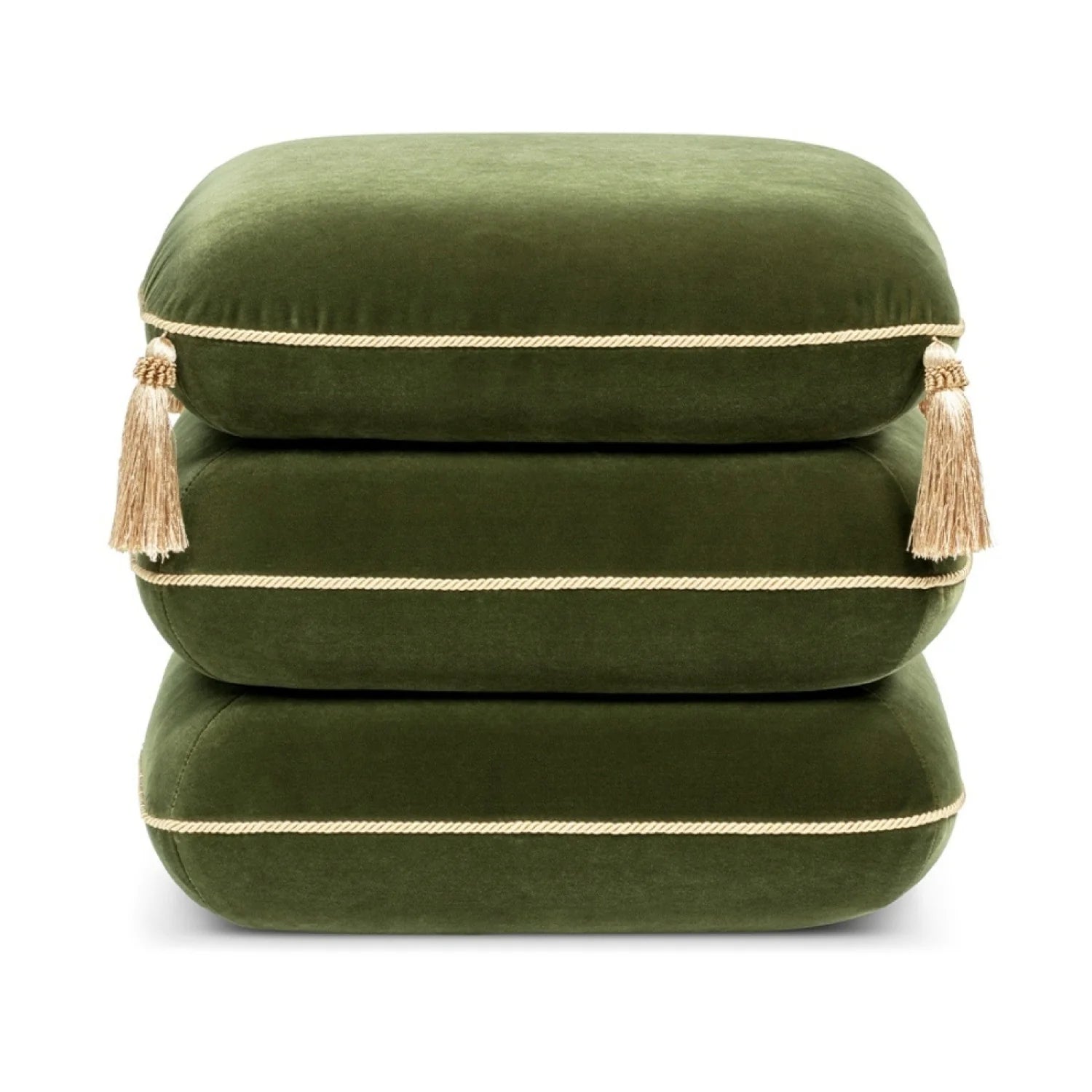 Luxury Upholstered Velvet Ottoman European Style for Villa