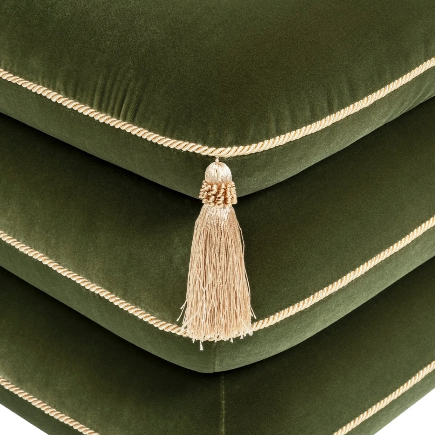 Luxury Upholstered Velvet Ottoman European Style for Villa