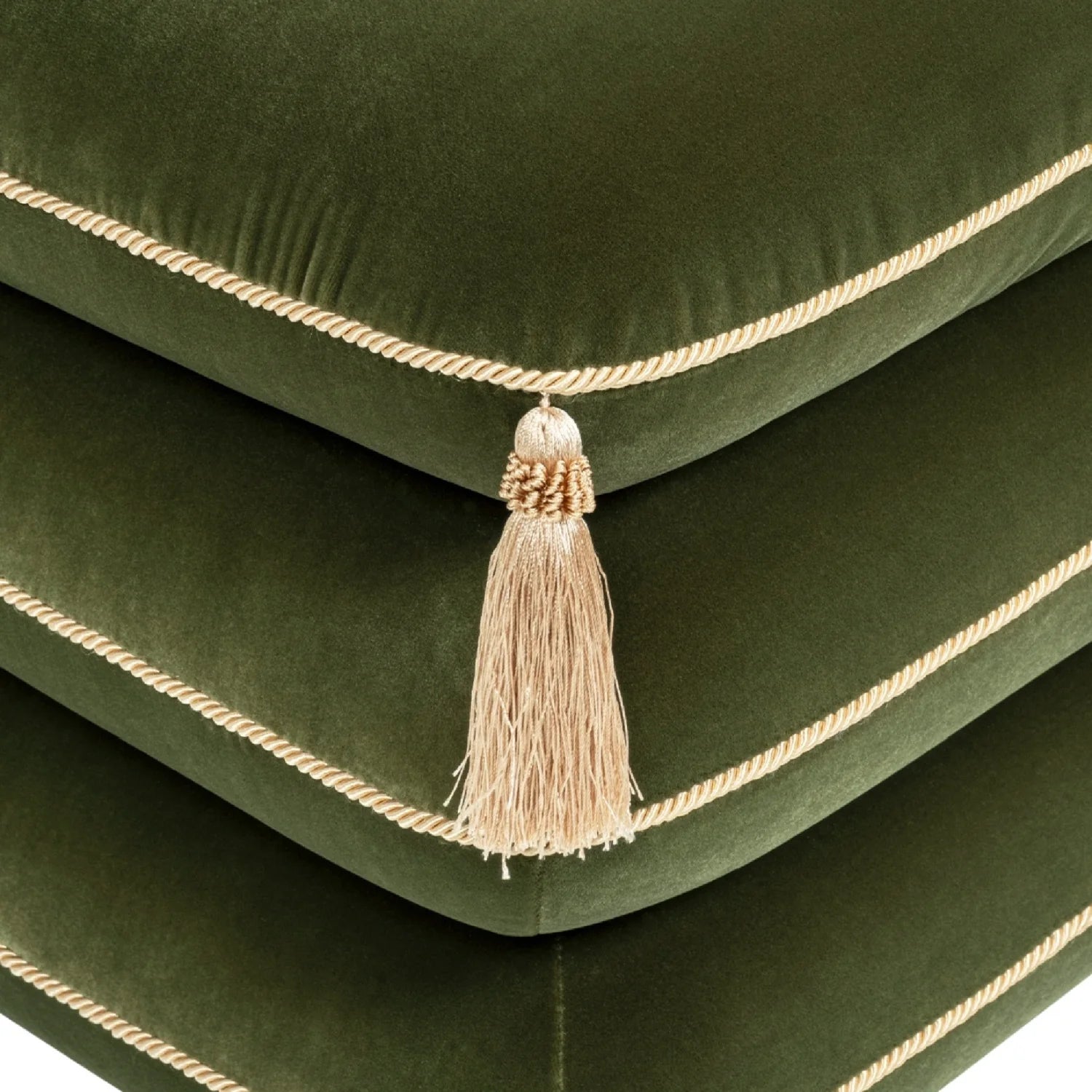 Luxury Upholstered Velvet Ottoman European Style for Villa